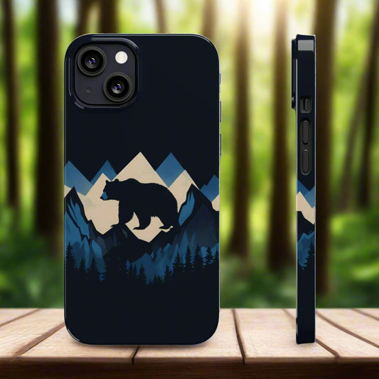 Wild Bear in the Peaks – Mountain Adventure Slim Phone Case for iPhone 7-16 Models - KarArmDesign