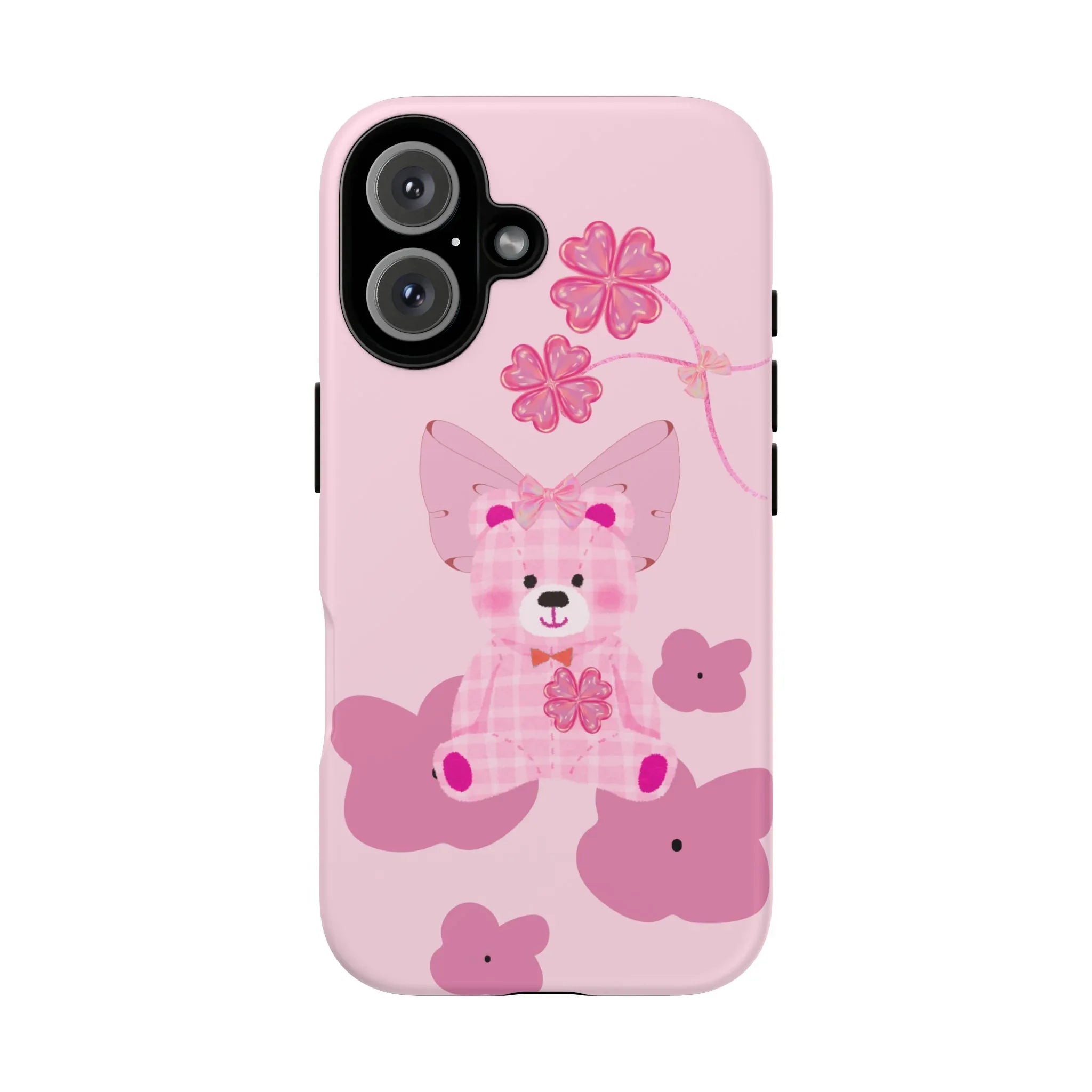Pink Teddy Bear Phone Cases for iPhone, Pixel and Galaxy - KARARMDESIGN