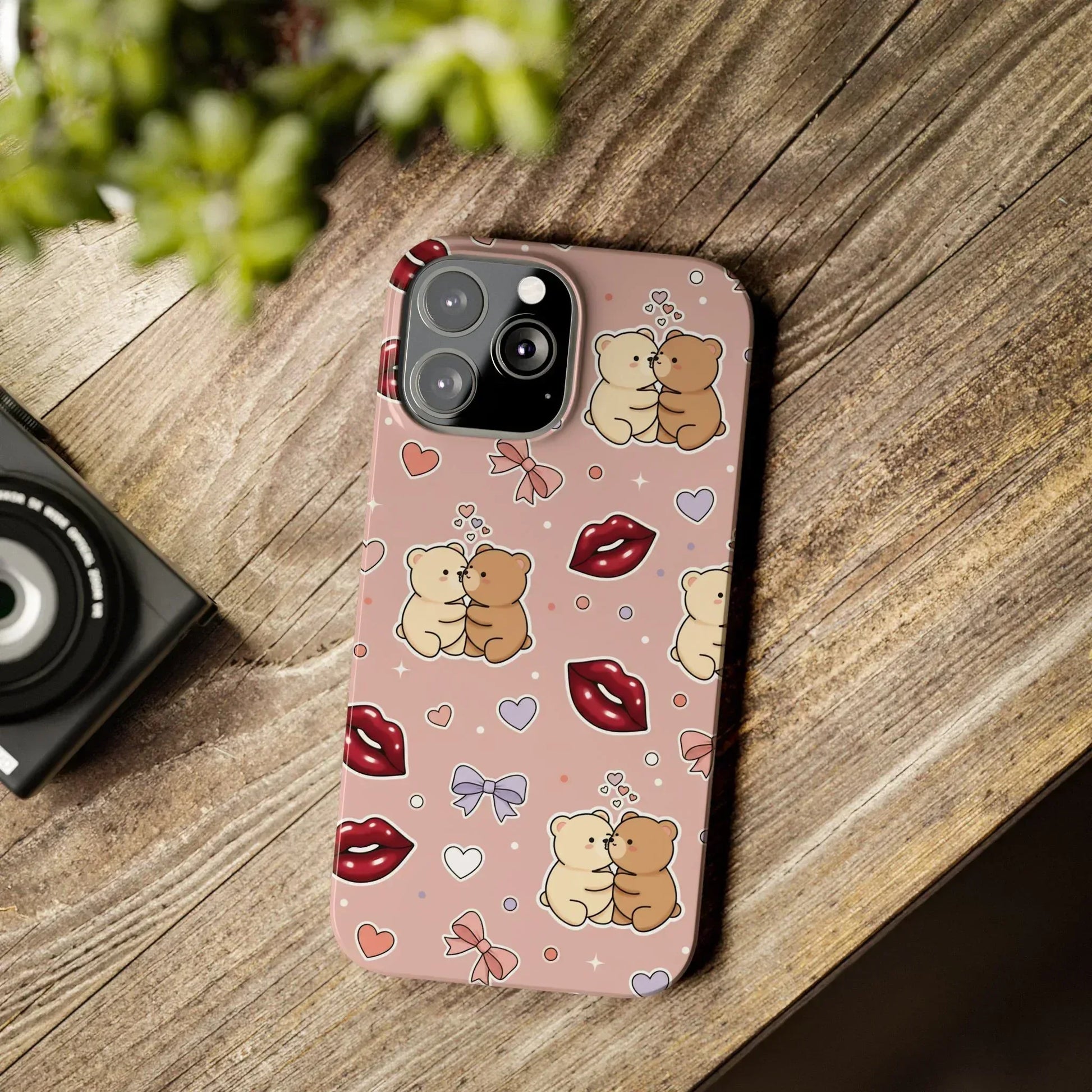 Bear Hug Bliss Phone Case for iPhone 11-17 - KARARMDESIGN