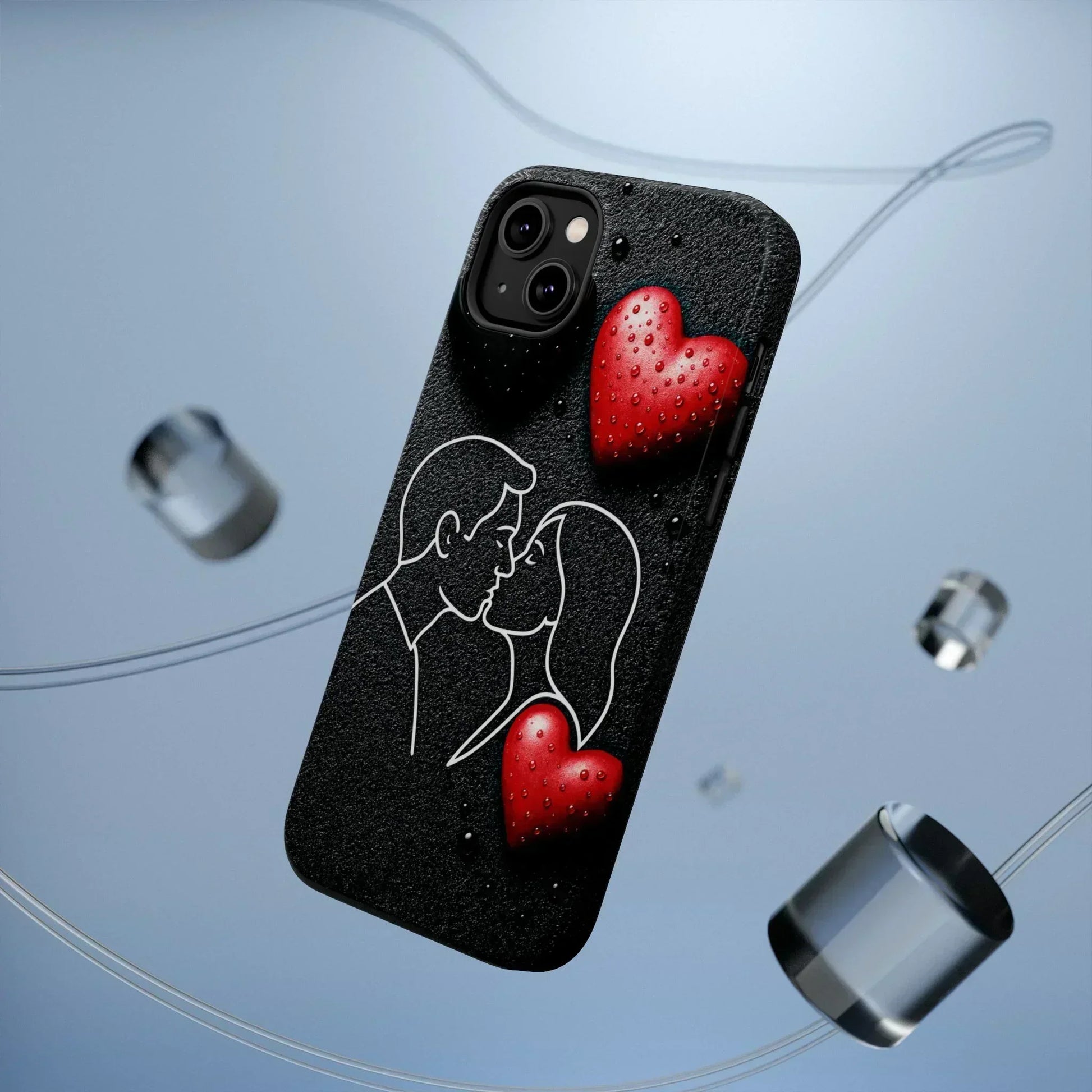 Midnight Kiss Phone Case for iPhone 13-16 Models - KarArmDesign