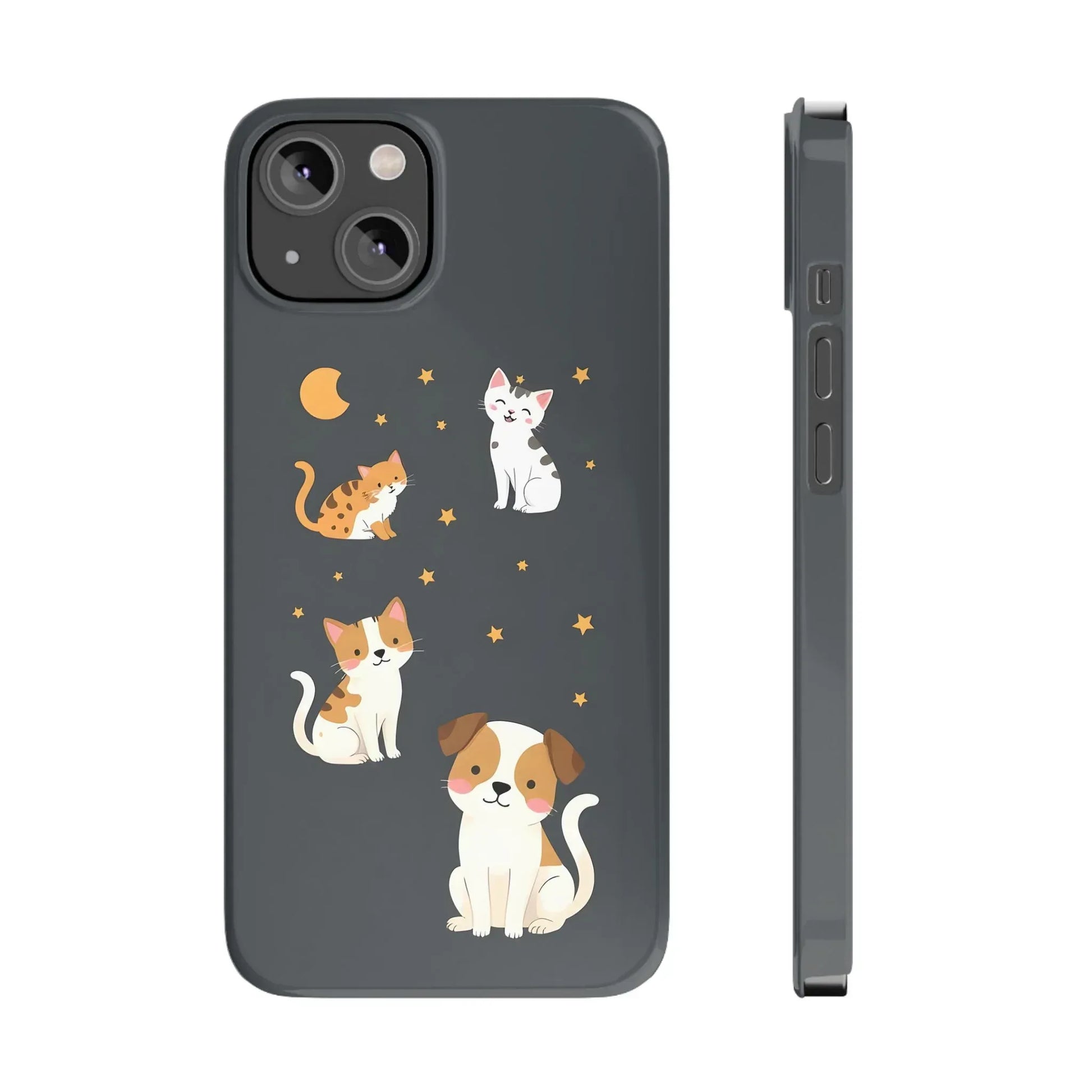 Cute Cat and Dog Phone Case for iPhone 11-17 - KARARMDESIGN