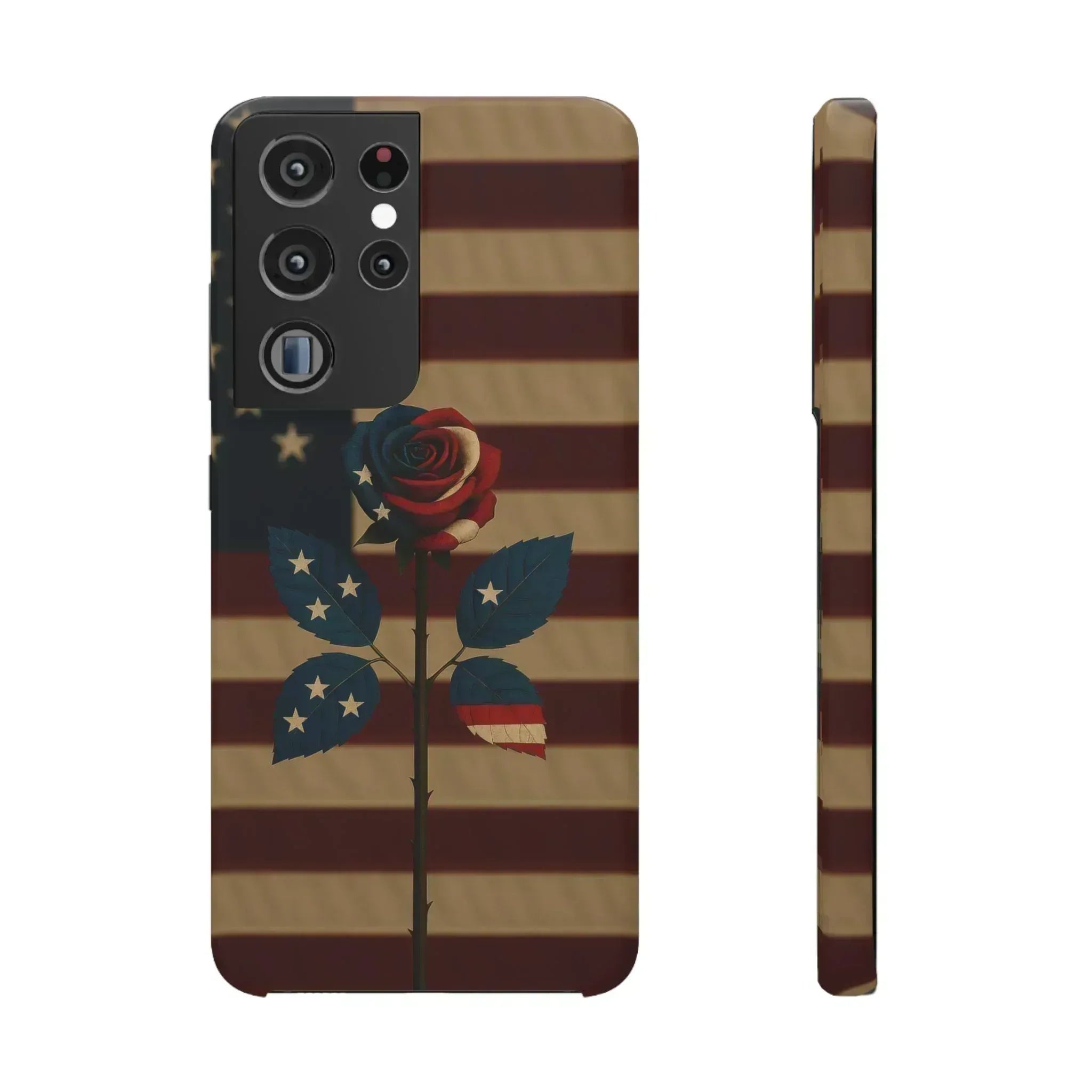 American Rose Flag Phone Case for iPhone 8-16 and Galaxy S10-S24 - KARARMDESIGN
