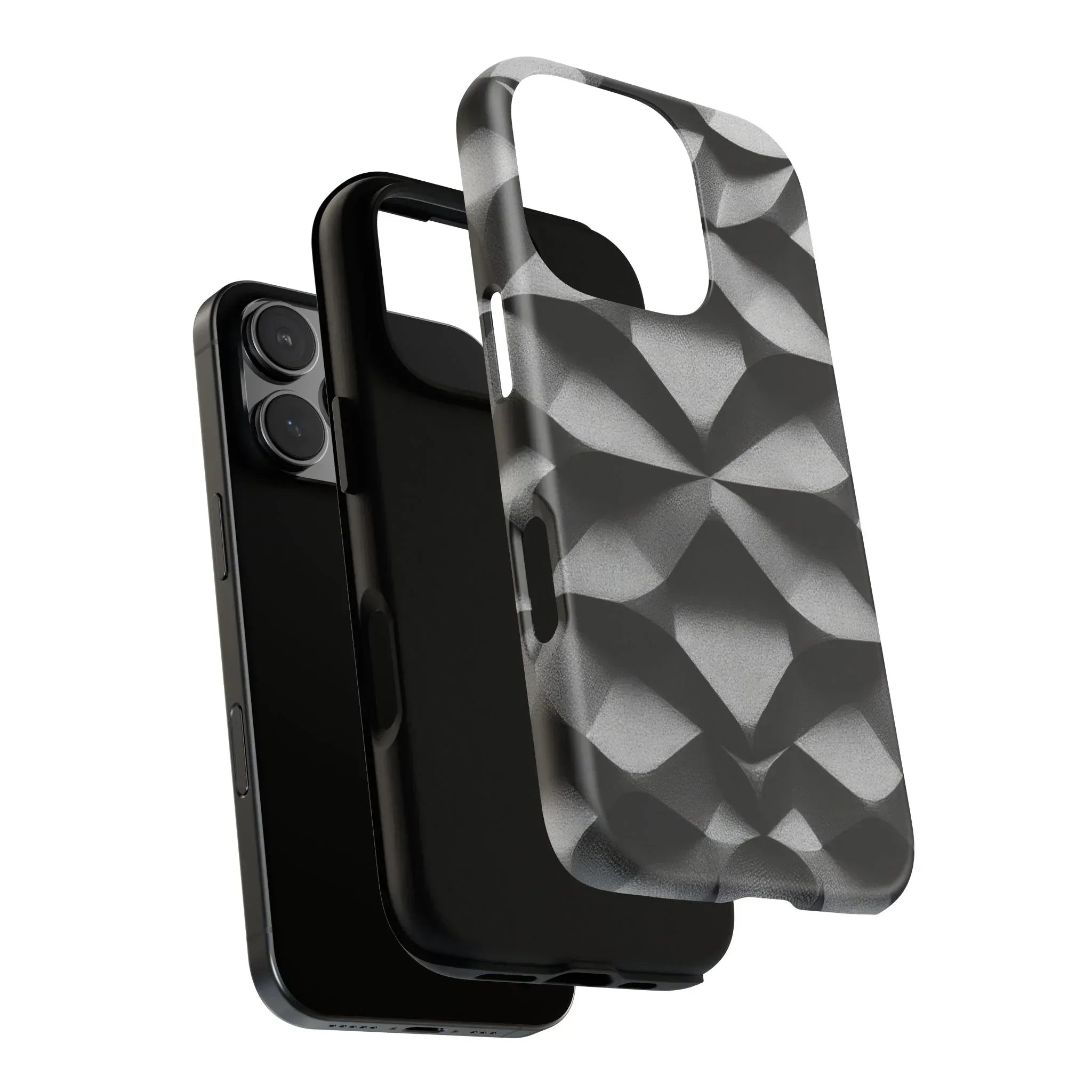3D Geometric Phone Case for iPhone 8–17 - KARARMDESIGN