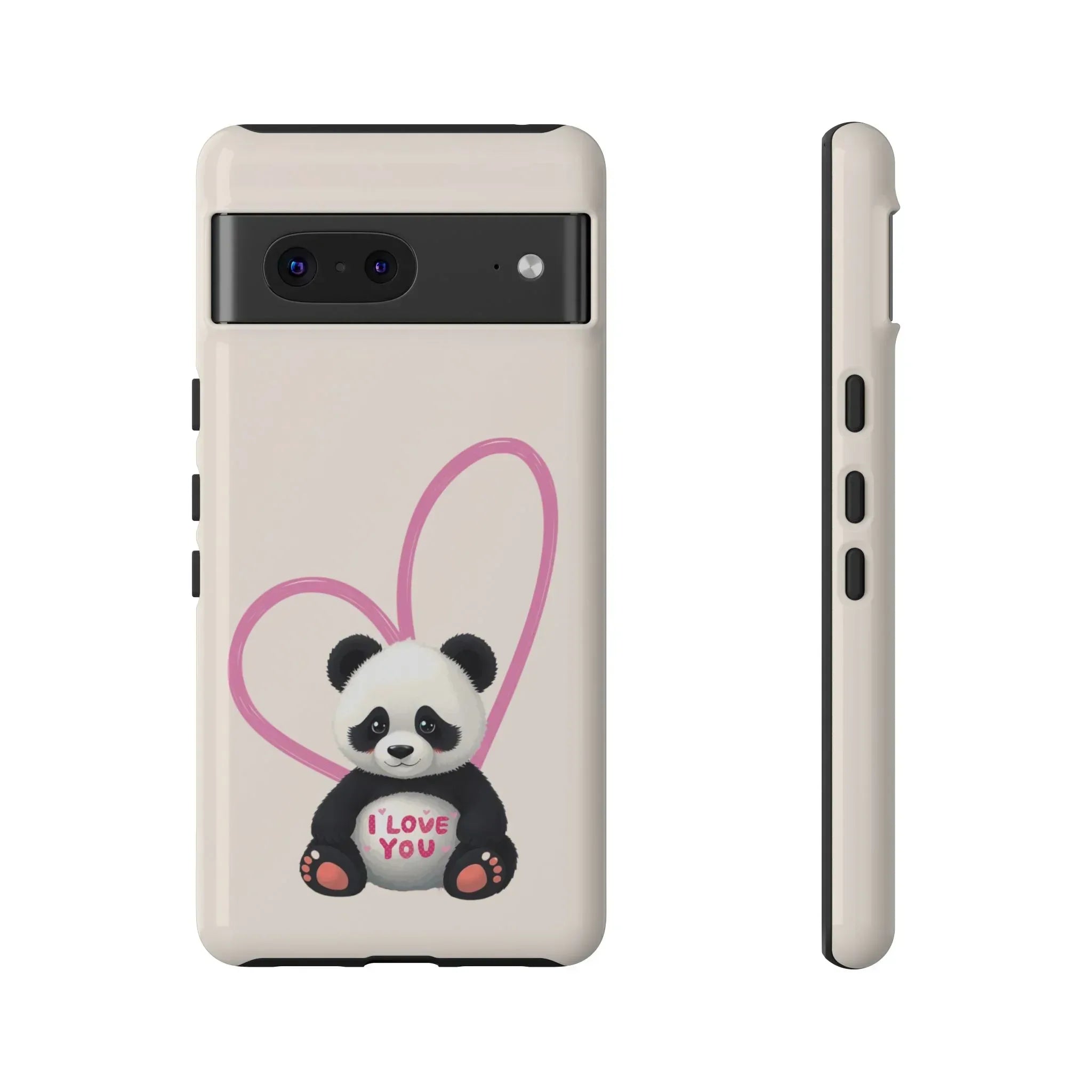 Cute Panda Heart Love Phone Case for Google Pixel up to 9 - KARARMDESIGN