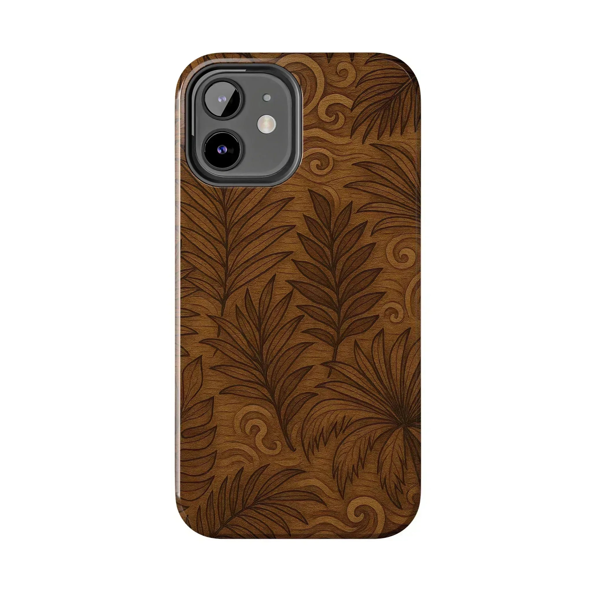Wood Leaf Armor Phone Case for iPhone and Galaxy - KARARMDESIGN
