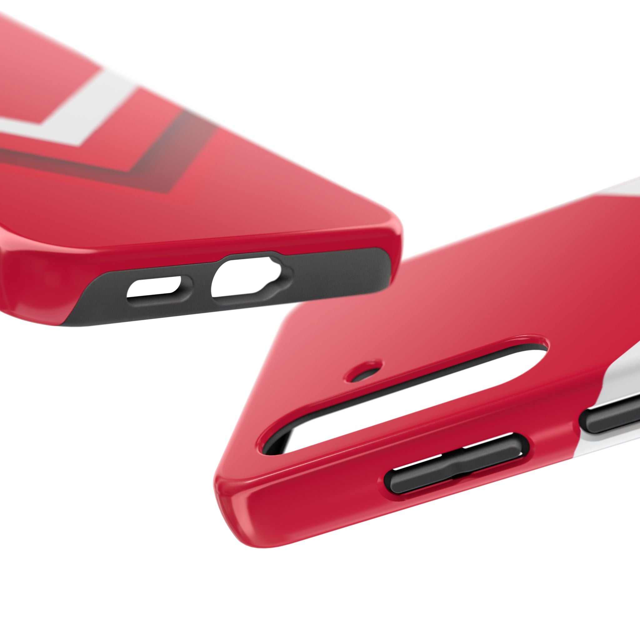 Red Chevron Armor Phone Case for iPhone 11–16 & Galaxy S21–S24