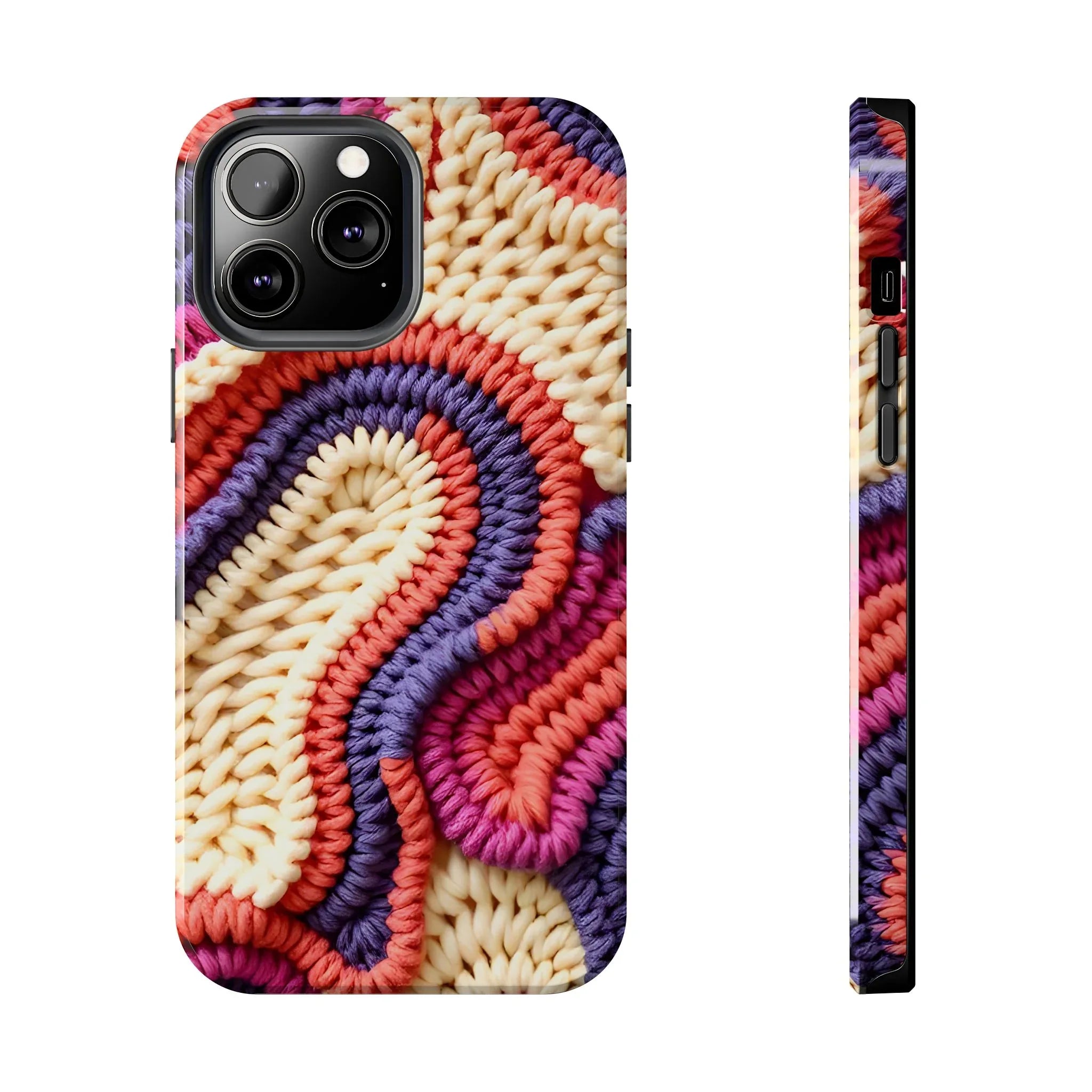 Handwoven Textile Art Phone Case for iPhone 11-17 and Galaxy S21-S25 - KARARMDESIGN