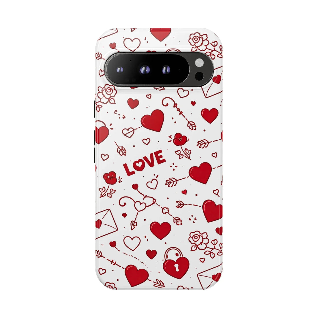 Love Doodles Valentine Phone Case for Google Pixel up to 9 - KARARMDESIGN
