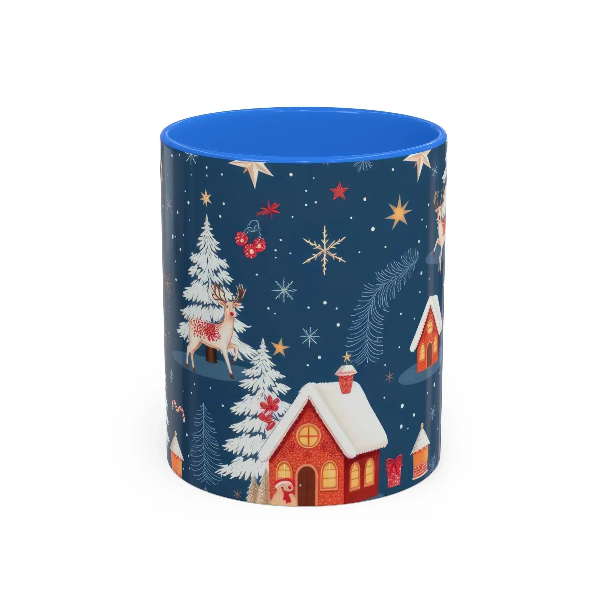 Dark Blue Christmas Mug - Colorful Mugs (11oz, 15oz) - KARARMDESIGN