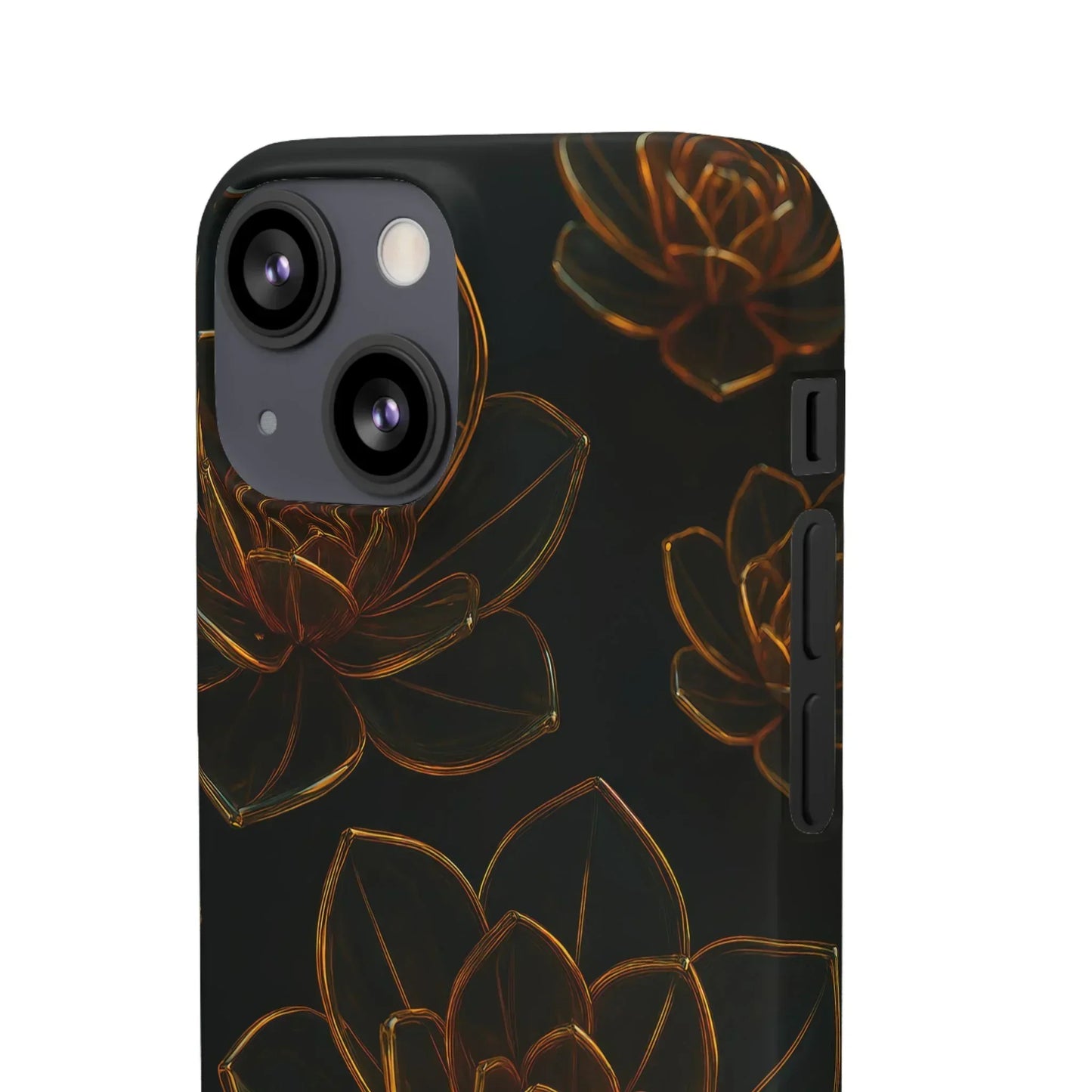 Glass Flower Phone Case for iPhone 7-16 and Galaxy S10-S24 Models