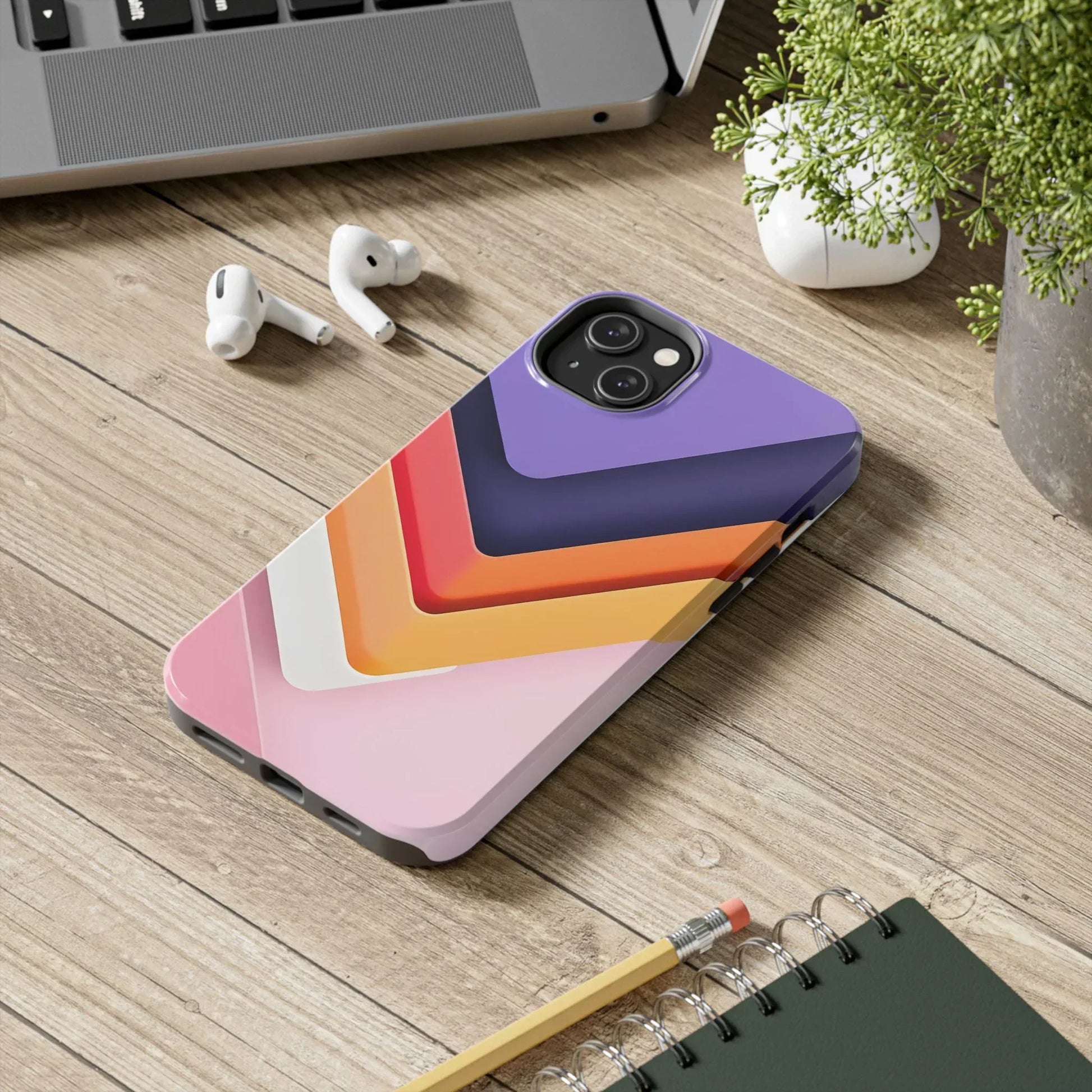 Vibrant Geometric Chevron Phone Case for iPhone and Galaxy - KARARMDESIGN
