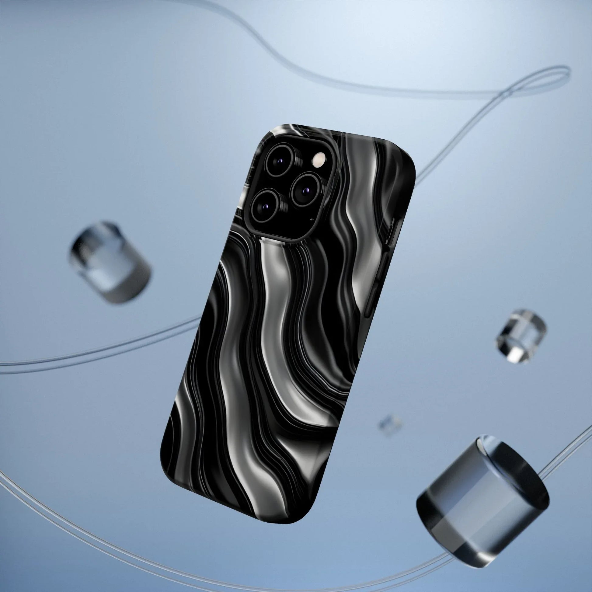 Wavy Illusion Marble Phone Case for iPhone 13-17 - KARARMDESIGN