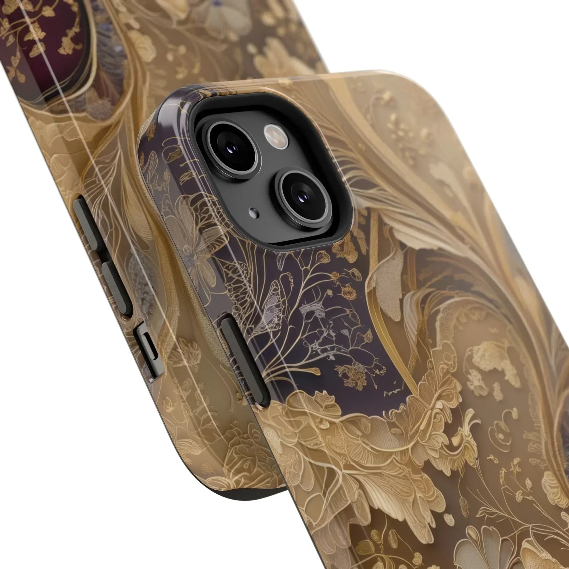 Botanical Luxury Design Impact-Resistant Phone Case for iPhone 12-16 and Galaxy S21-S22 Models - KarArmDesign