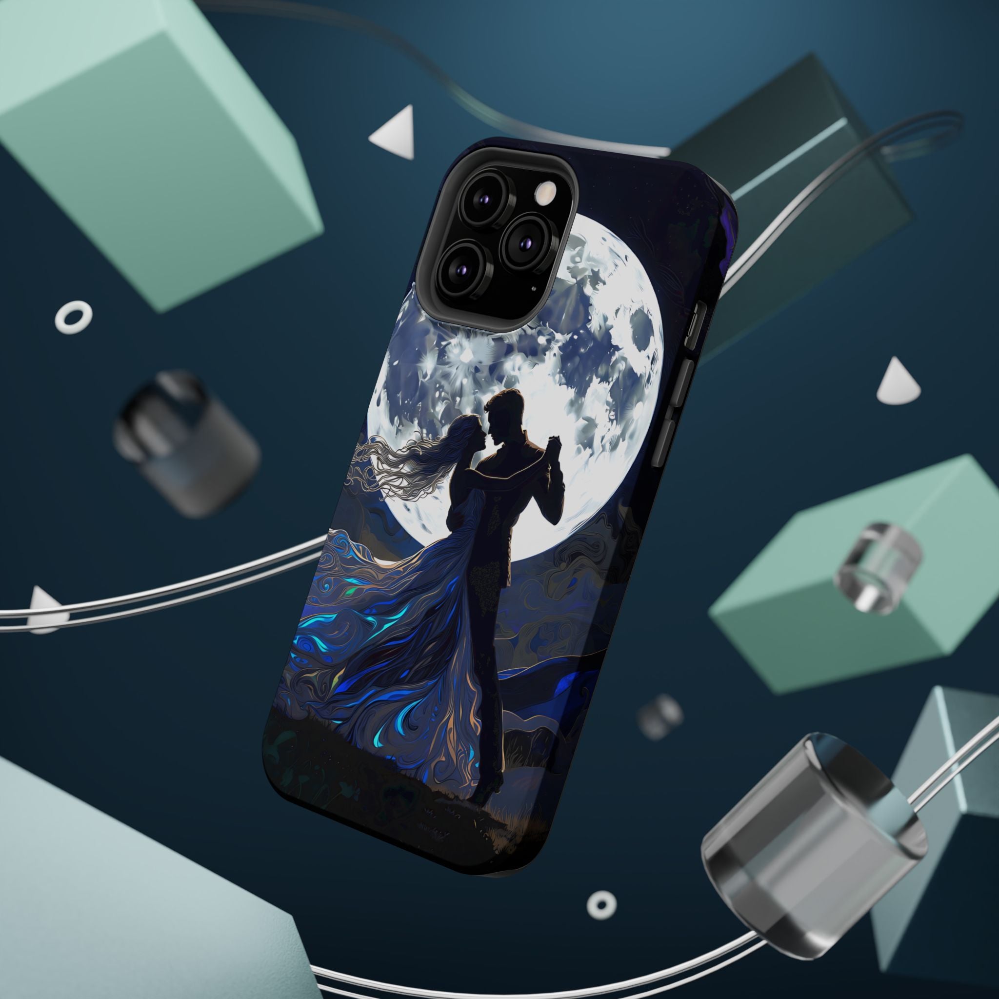 Romantic Moonlight Dance Magnetic Phone Case – iPhone 15–17 & Samsung Galaxy S26