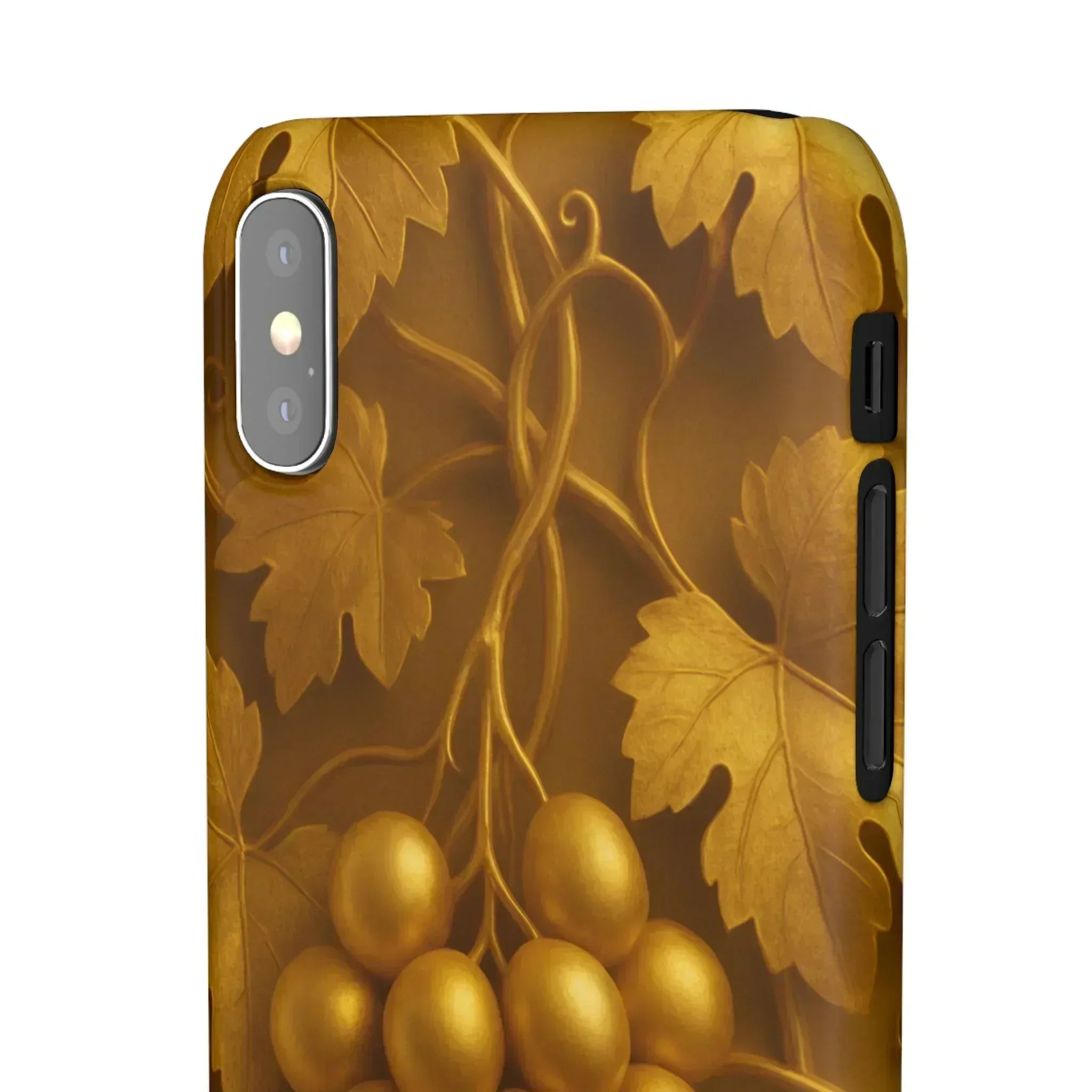 Golden Grapes Phone Case for iPhone 8–16 - KARARMDESIGN