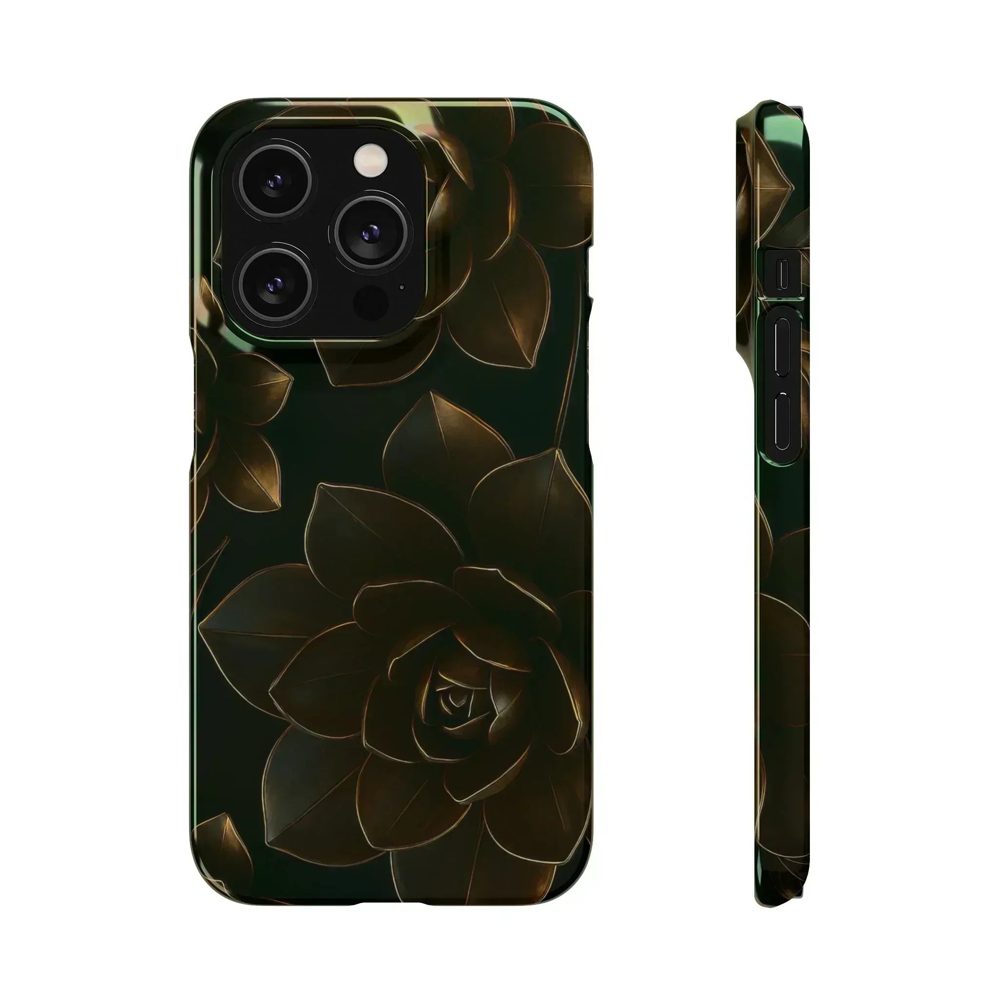 Metal Flower Phone Case for iPhone 8-16 and Galaxy S20-S24 - KARARMDESIGN