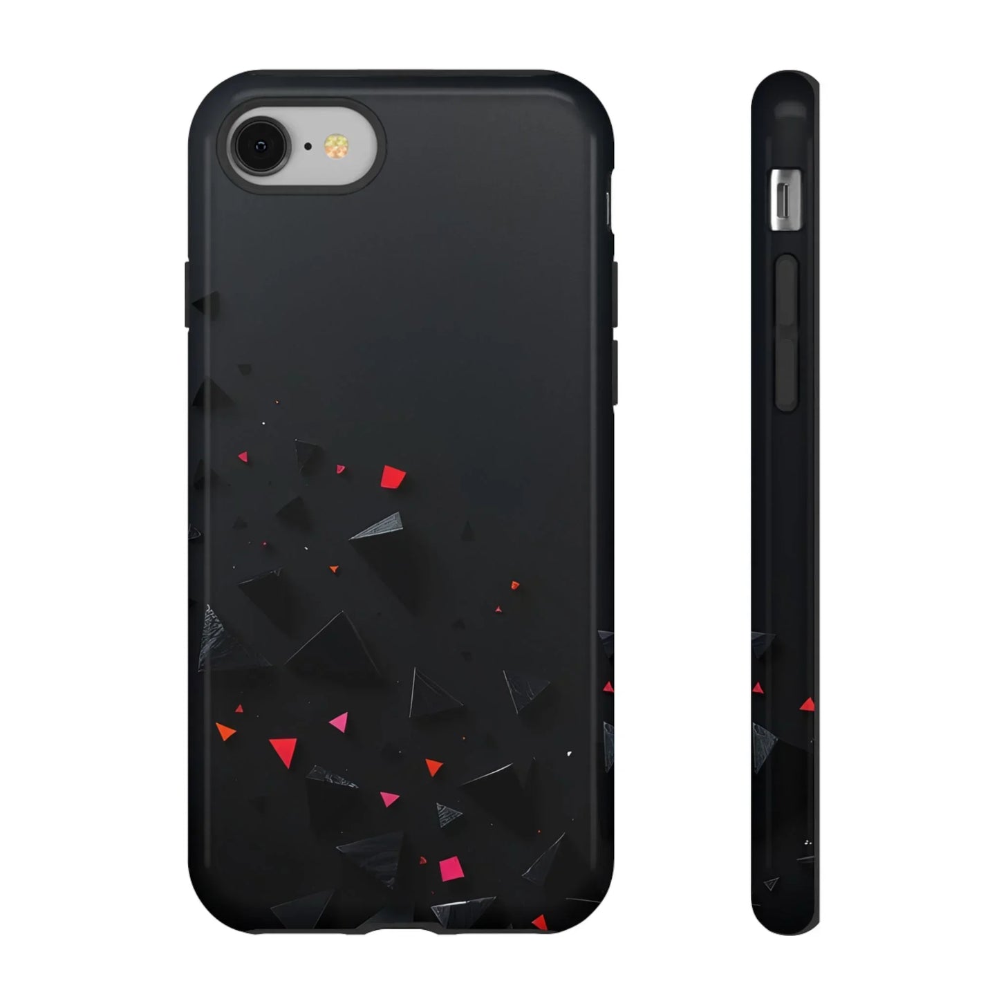 Black and Red Neon Phone Case for iPhone 8-16 and Pixel up to 9 Models - KarArmDesign