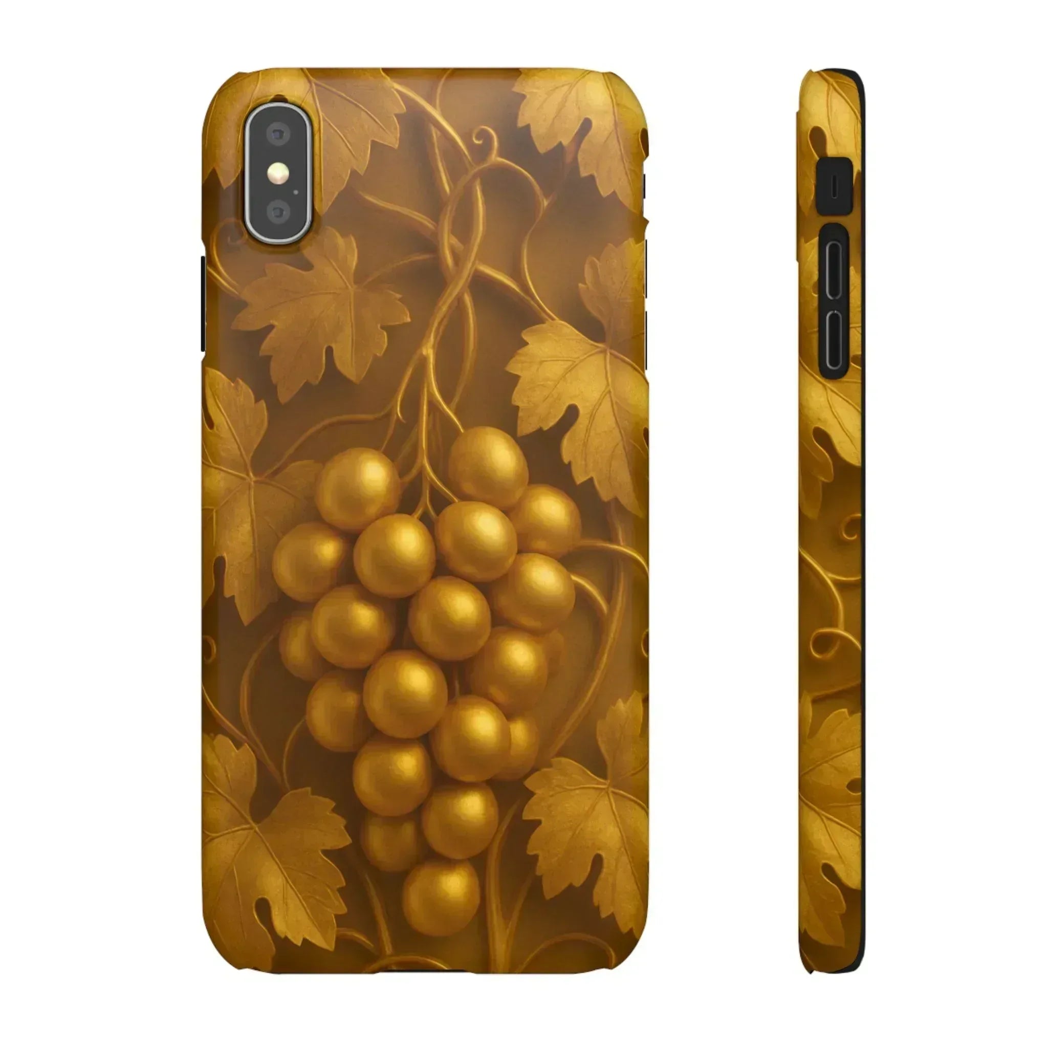 Golden Grapes Phone Case for iPhone 8–16 - KARARMDESIGN