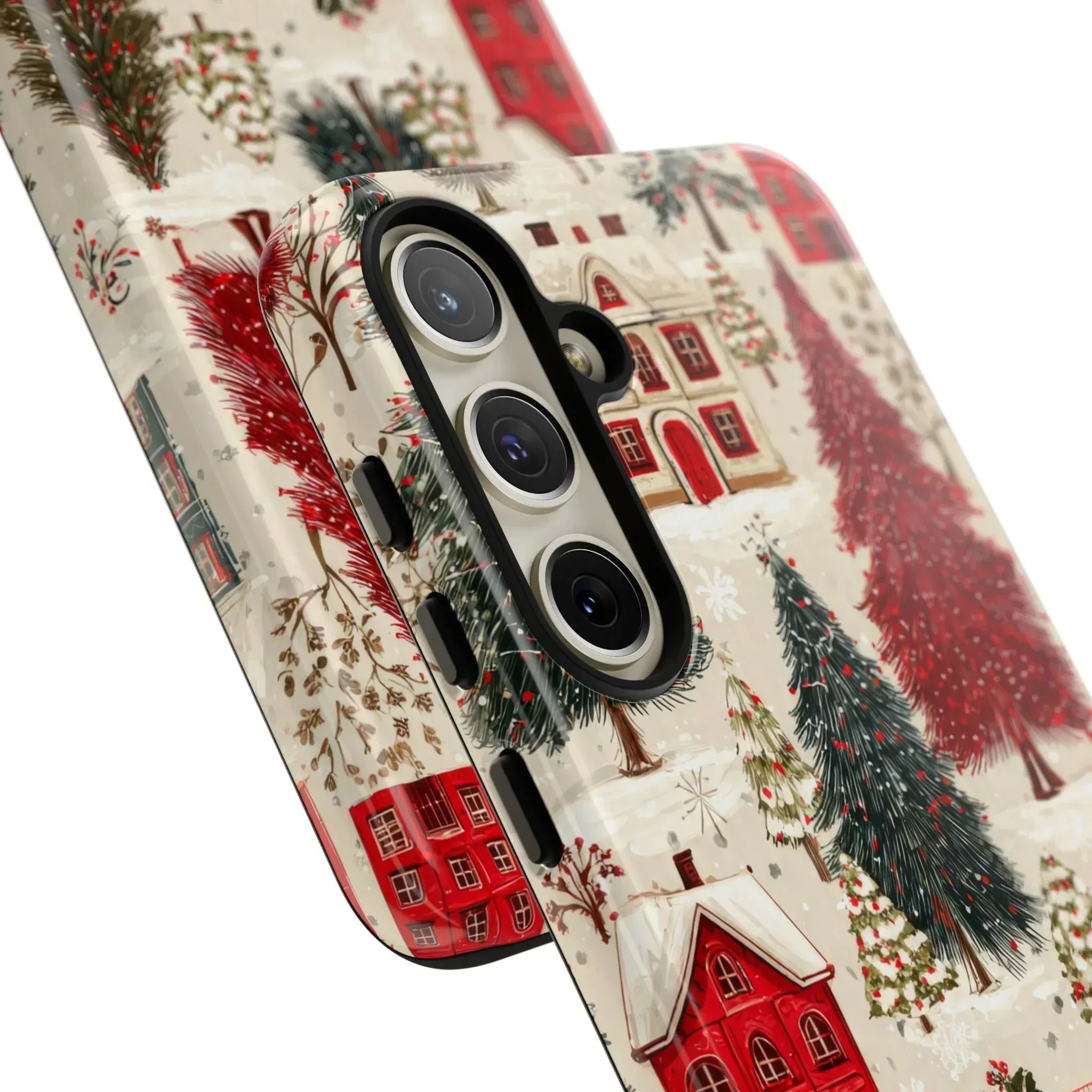 Cozy Winter Village Phone Case for iPhone 11-17 and Galaxy S10-S25 - KARARMDESIGN