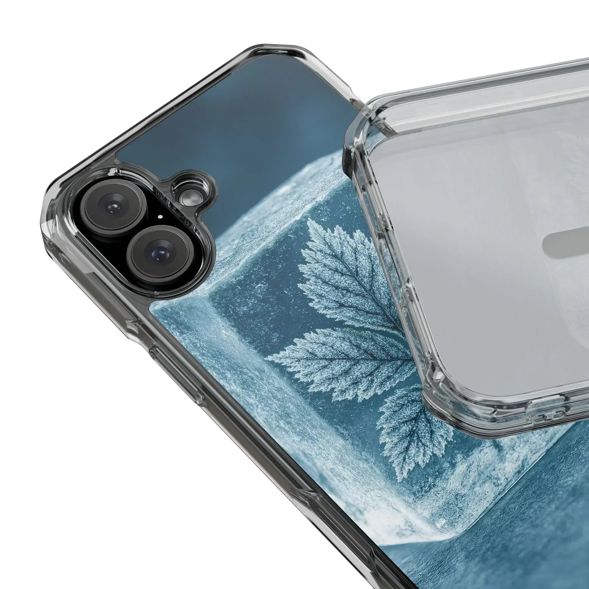 Frozen Leaf Inside Ice Cube - Phone Case for iPhone 14-16 - KARARMDESIGN