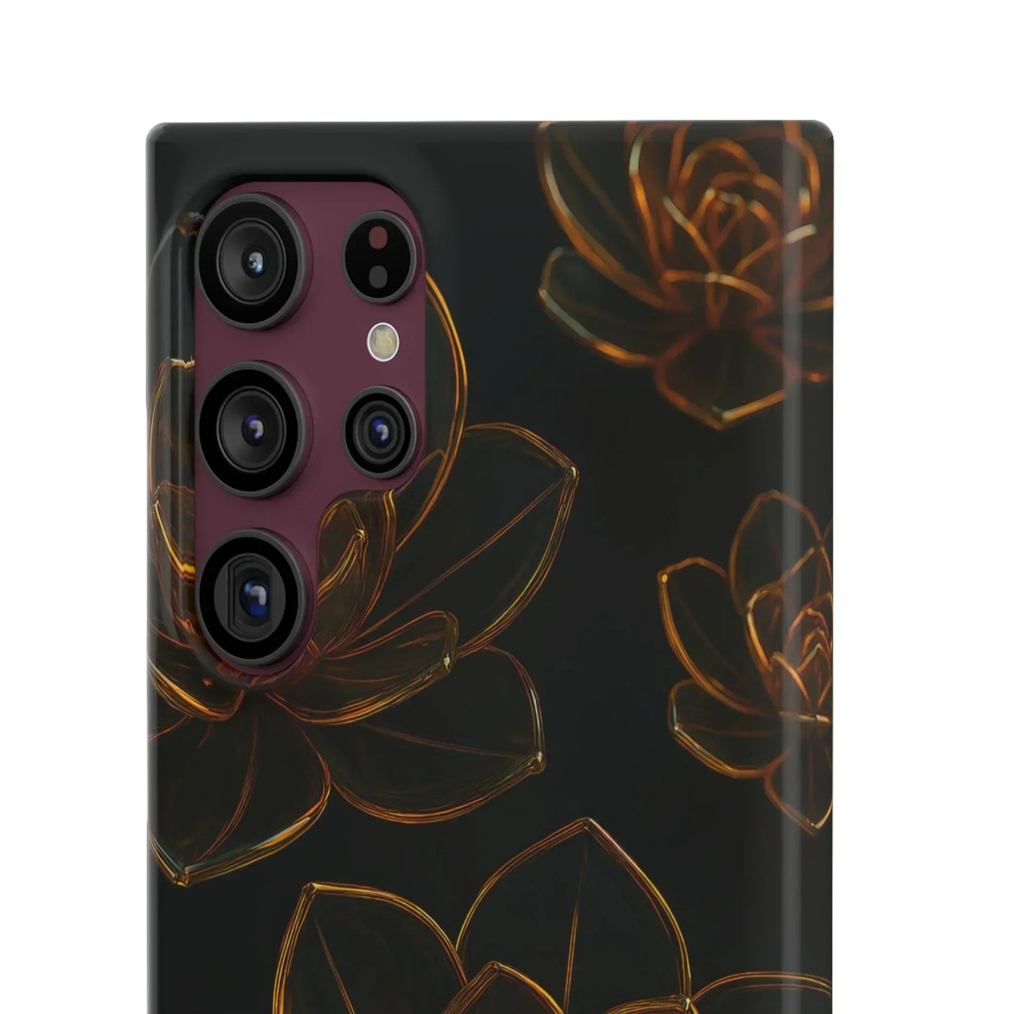 Glass Flower Phone Case for iPhone 7-16 and Galaxy S10-S24 Models