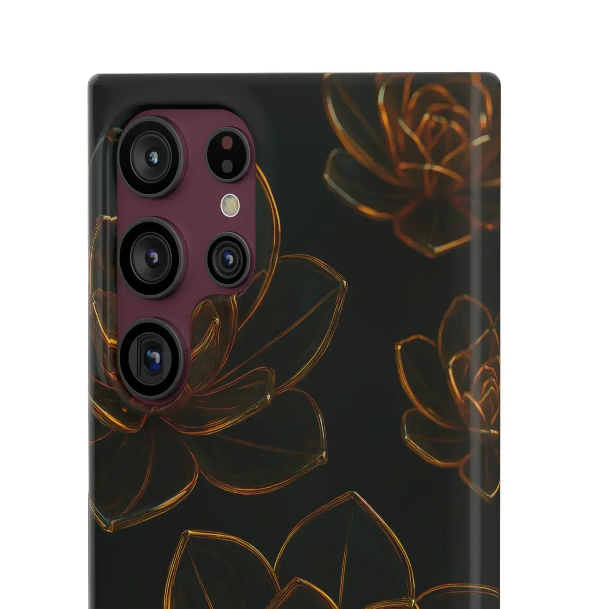 Glass Flower Phone Case for iPhone 8-16 and Galaxy S20-S24 - KARARMDESIGN