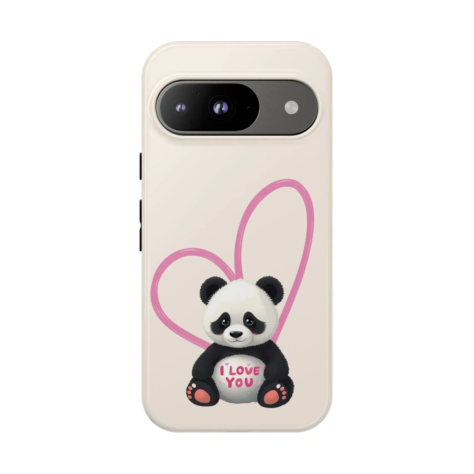 Cute Panda Heart Love Phone Case for Google Pixel up to 9 Models - KarArmDesign