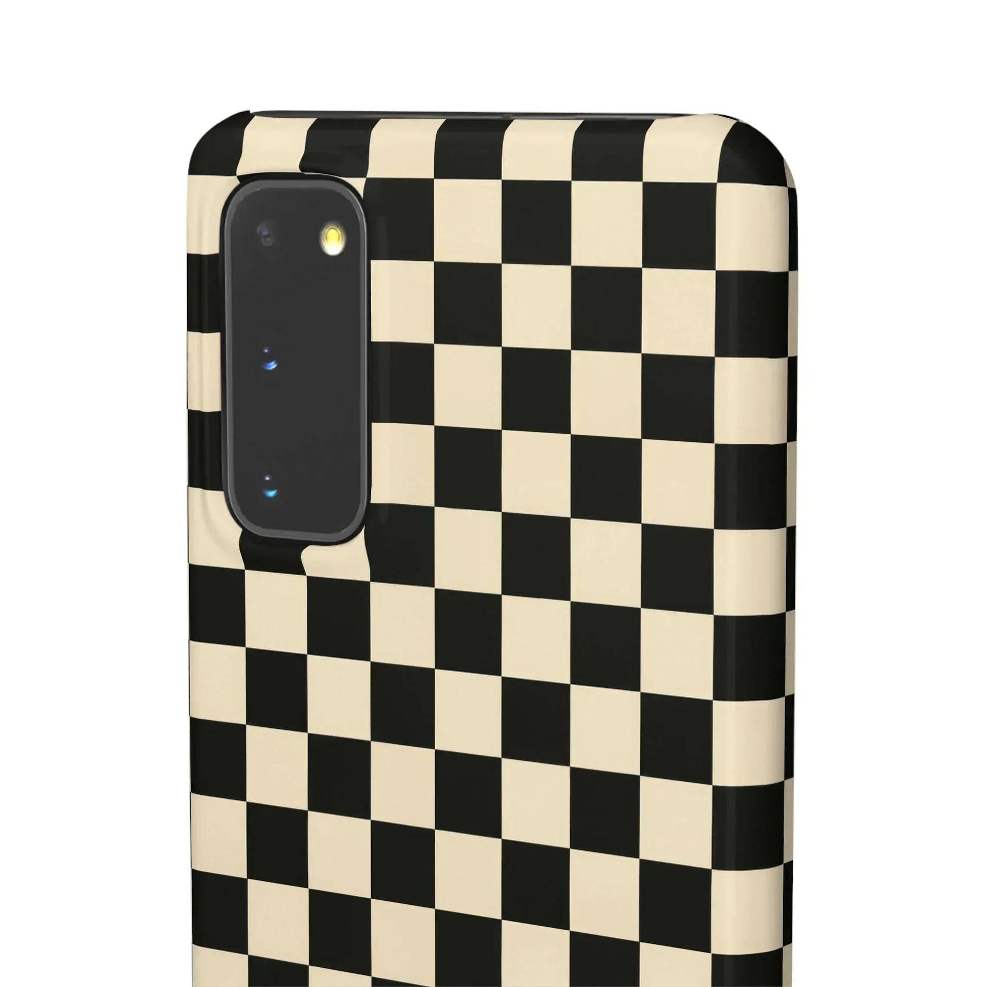 Stylish Matte Checker Phone Case for iPhone 11-17 and Galaxy S20-S25 - KARARMDESIGN