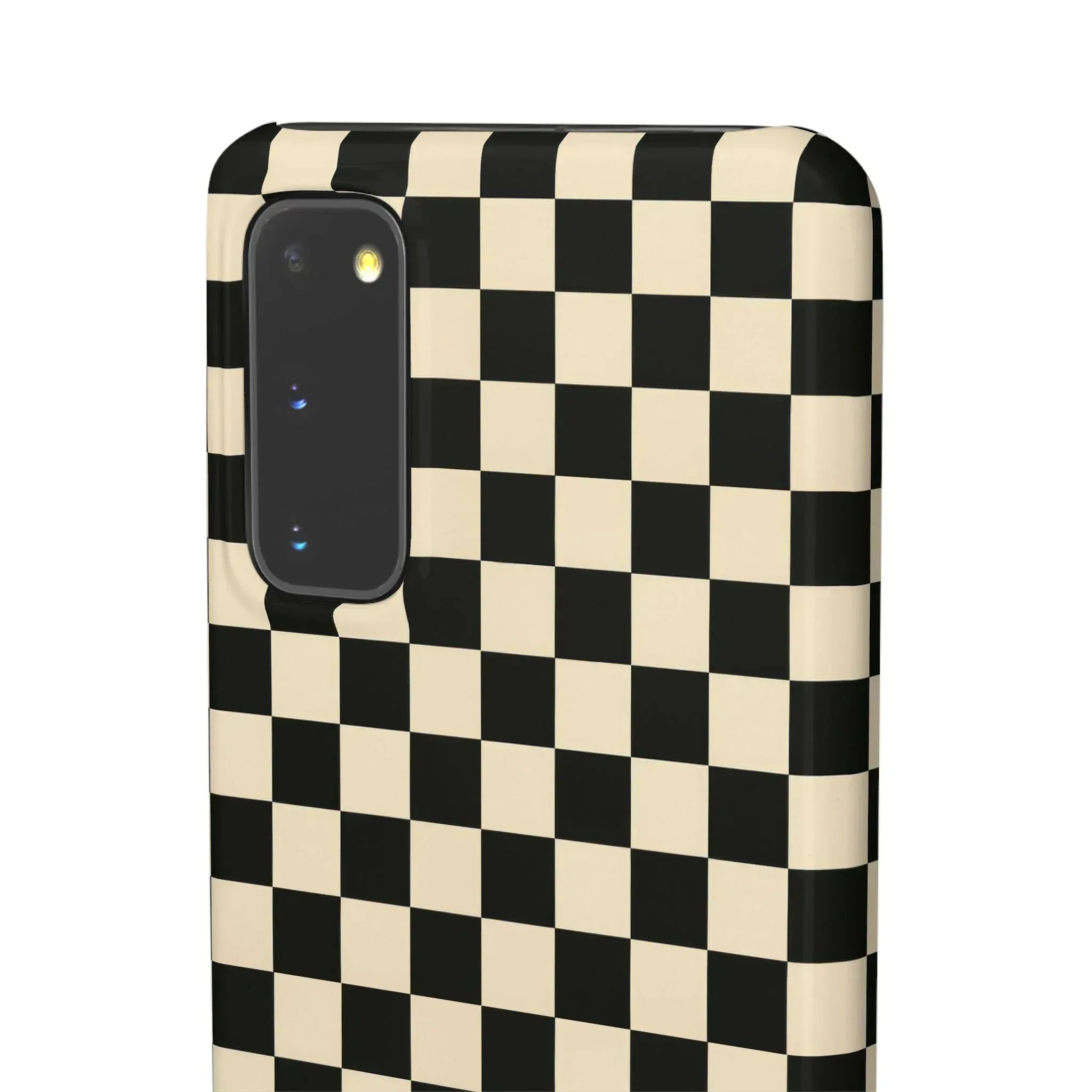Stylish Matte Checker Phone Case for iPhone 11-17 and Galaxy S20-S25 - KARARMDESIGN