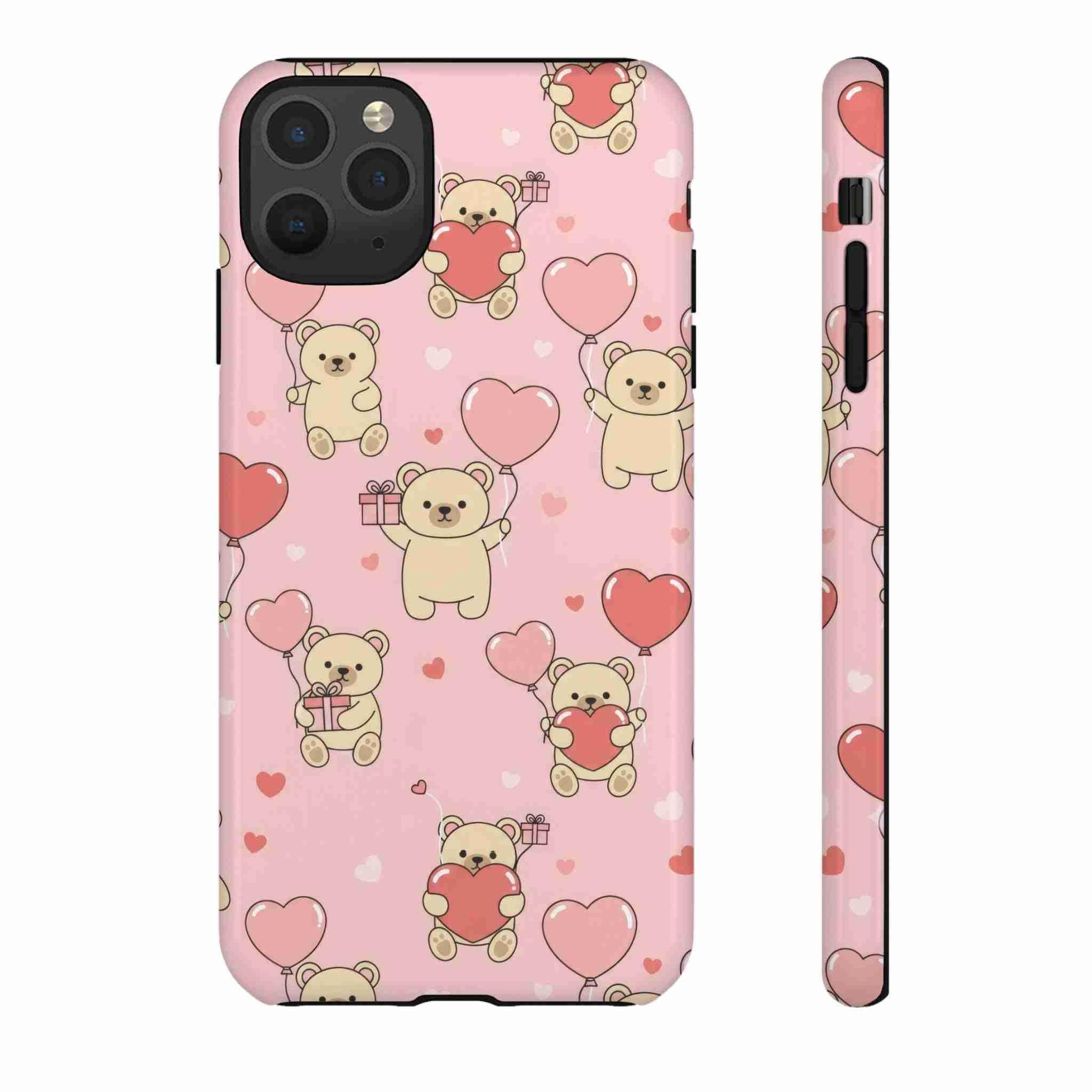 Teddy's Valentine Parade Phone Case for iPhone 11-17 and Galaxy S21-S25 - KARARMDESIGN