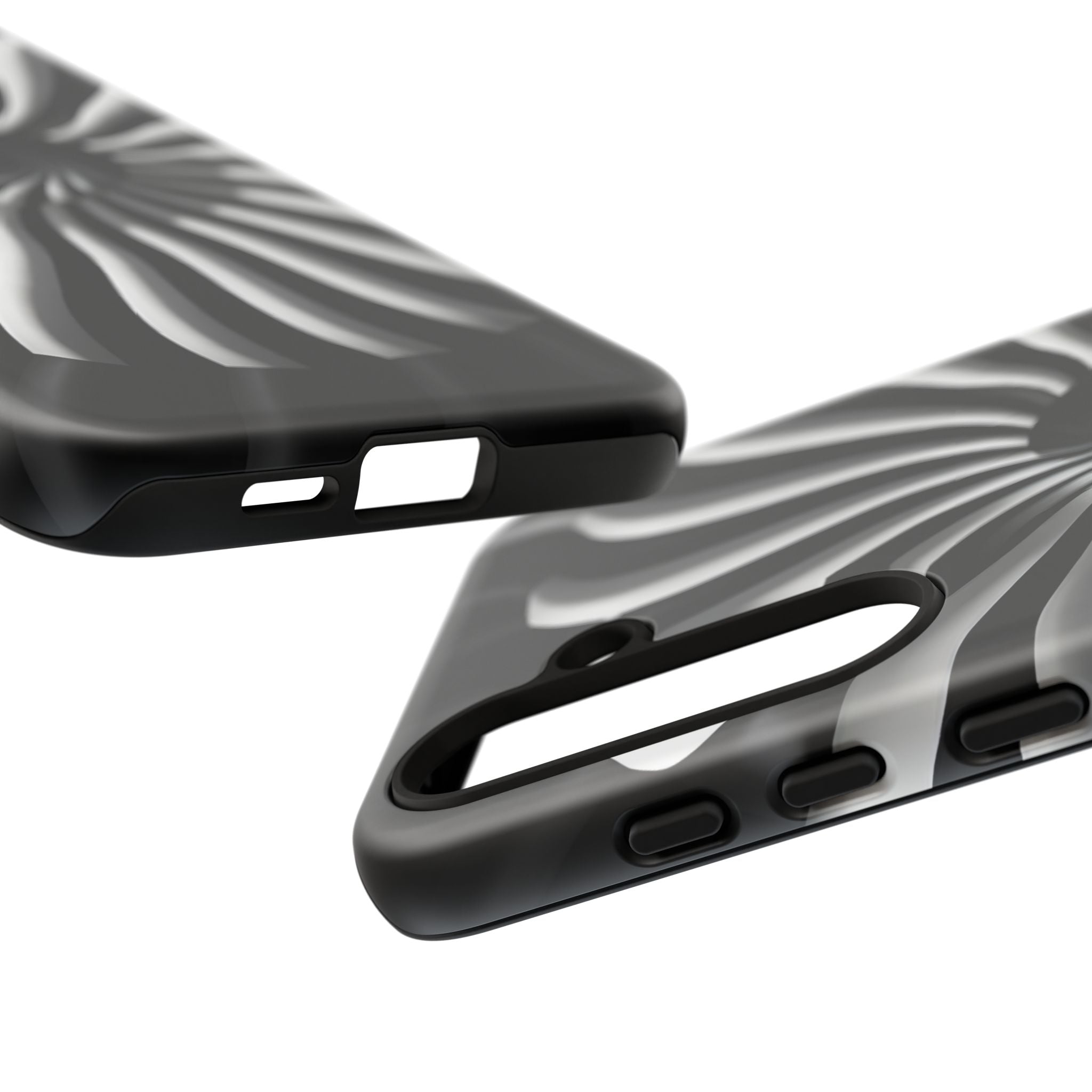 Hypnotic Black and White Spiral Phone Case – Optical Illusion Design for iPhone & Galaxy
