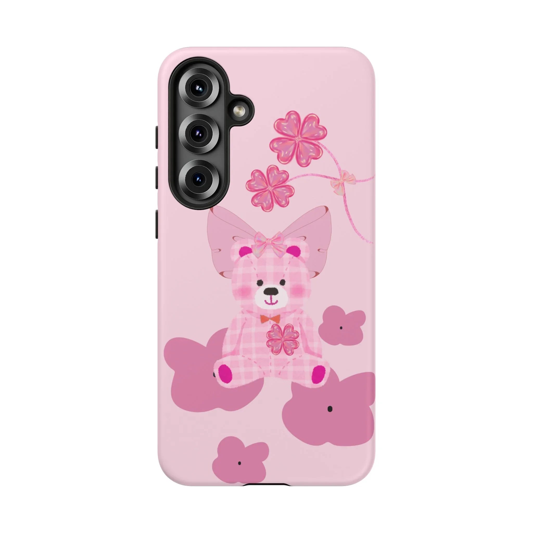 Pink Teddy Bear Phone Cases for iPhone, Pixel and Galaxy - KARARMDESIGN