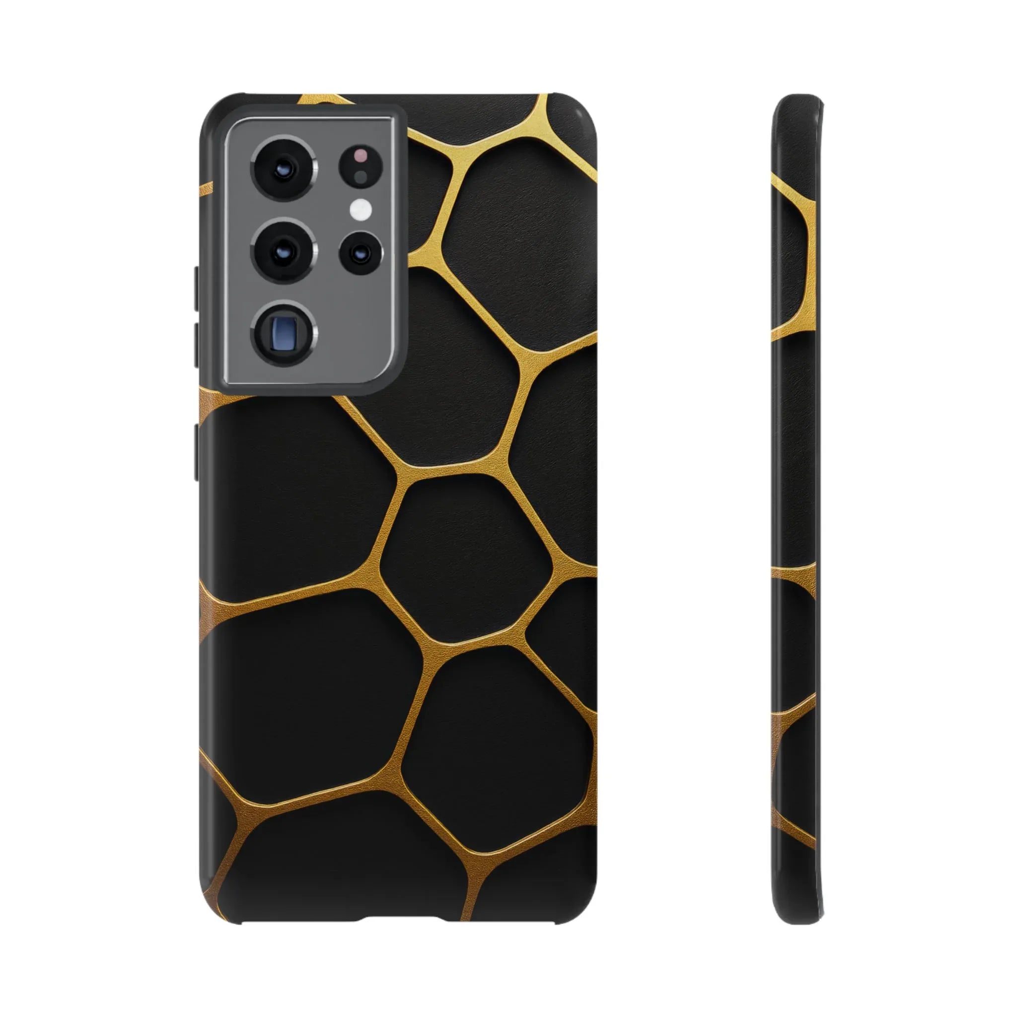 Golden Cellscape Phone Case for iPhone 8-17 and Galaxy S20-S25 - KARARMDESIGN