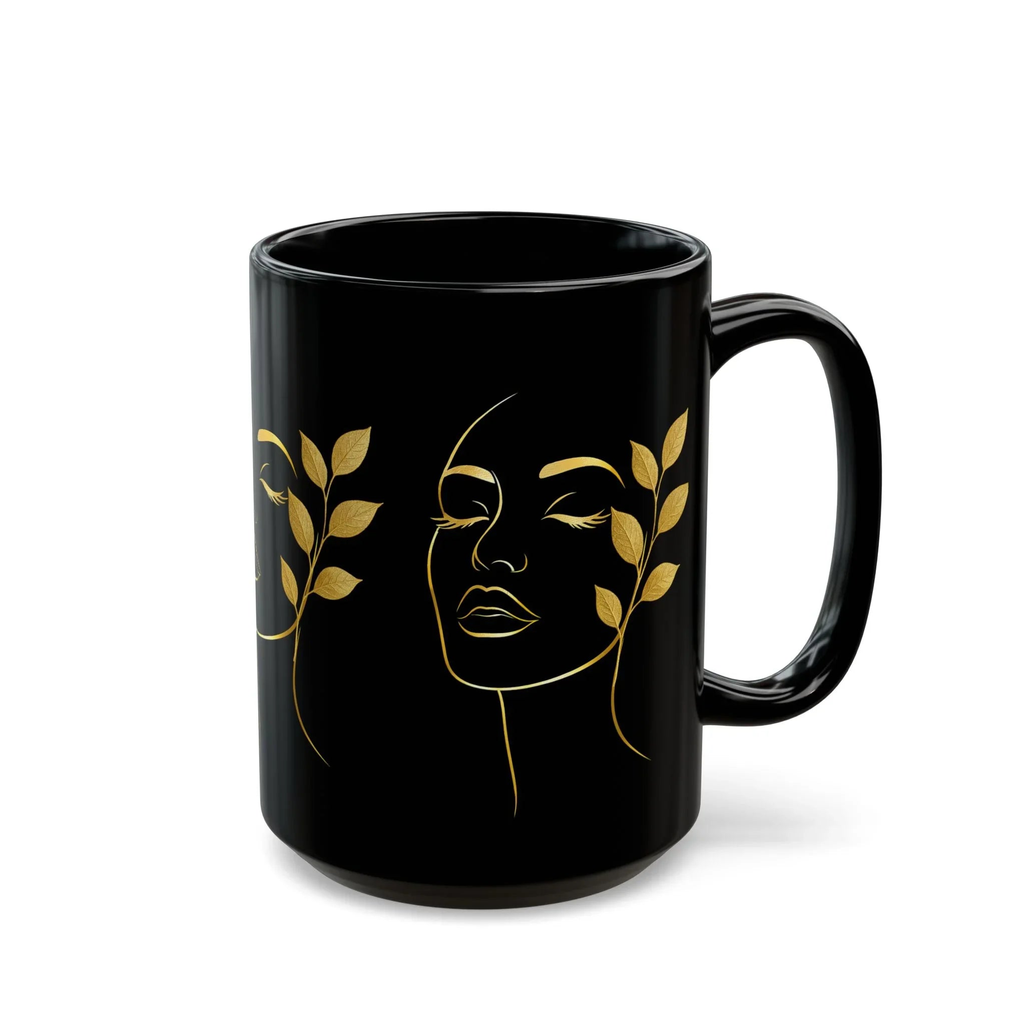 Golden Muse Mug - Black Mug (11oz, 15oz) - KARARMDESIGN