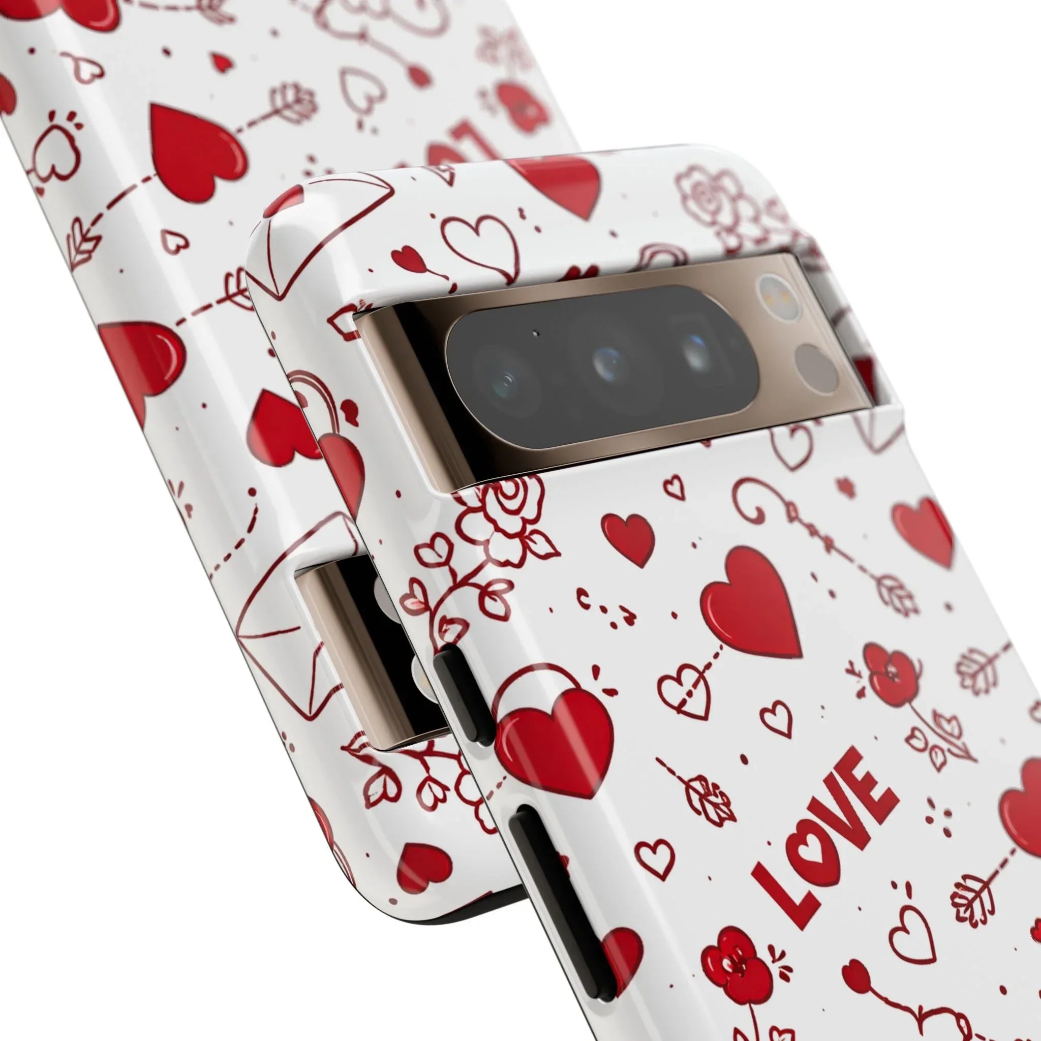 Love Doodles Valentine Phone Case for Google Pixel up to 9 - KARARMDESIGN