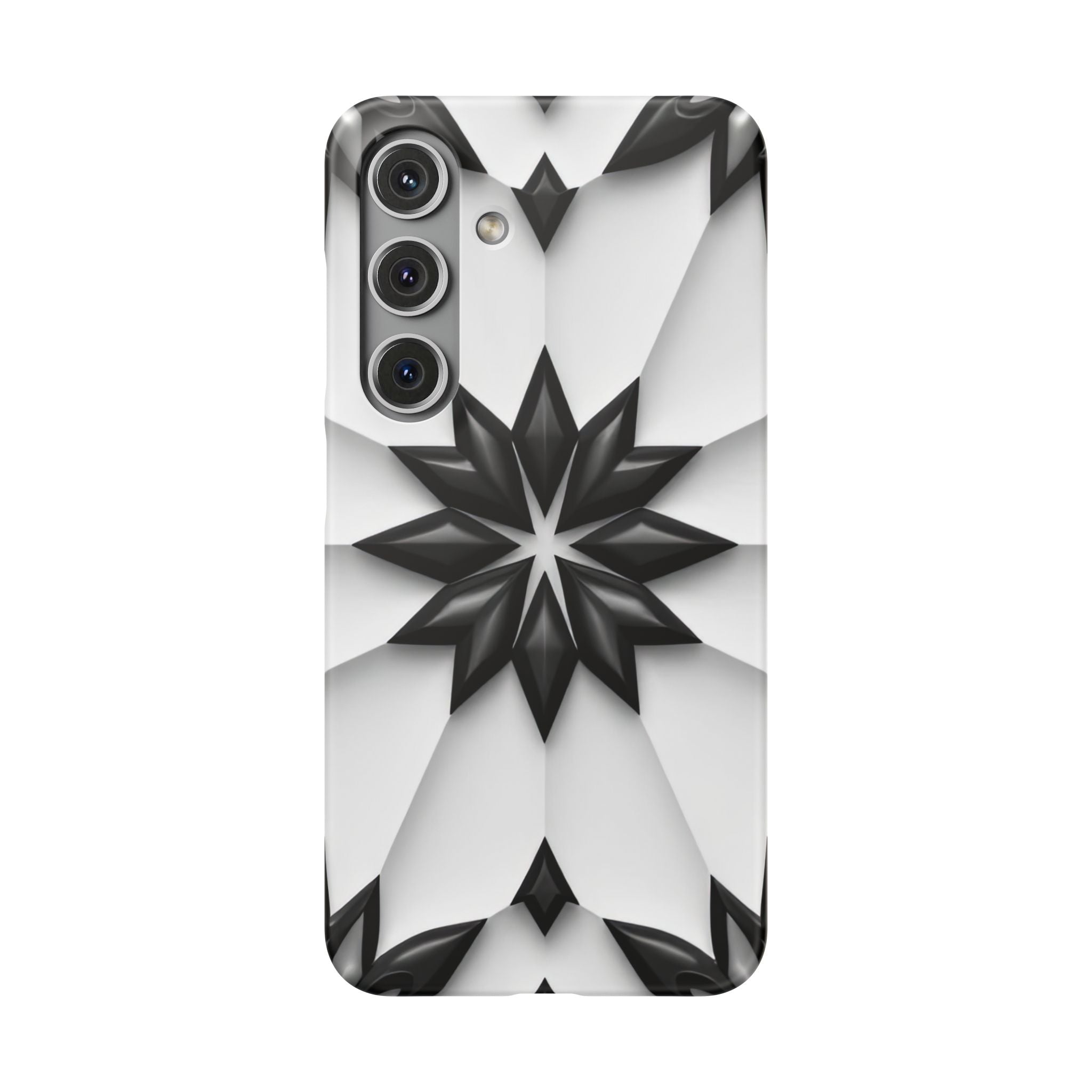 Black & White Geometric Snap Case for iPhone & Samsung Galaxy
