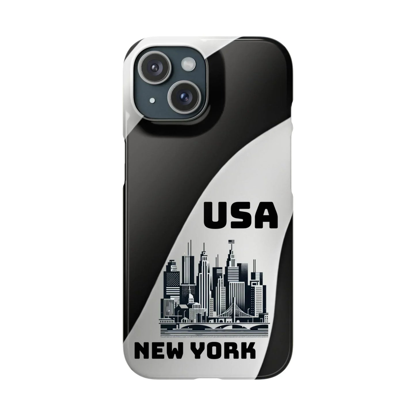 Monochrome New York City Skyline Phone Case for iPhone, Galaxy & Pixel - KarArmDesign