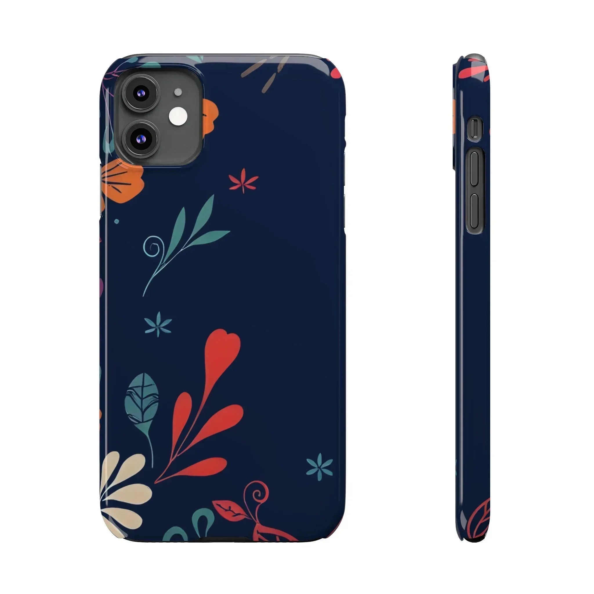 Nightshade Blossoms Phone Case for iPhone 11-17 - KARARMDESIGN