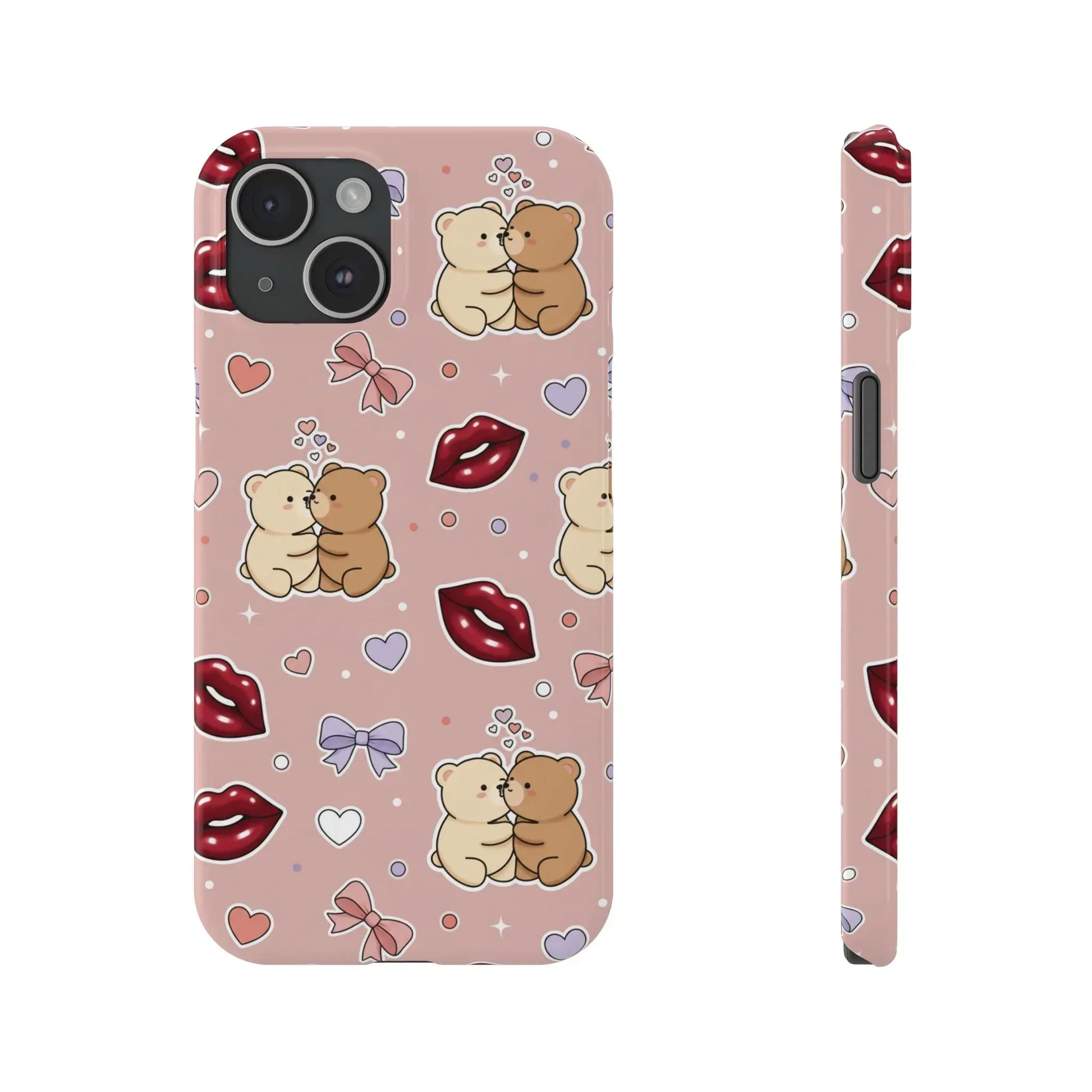 Bear Hug Bliss Phone Case for iPhone 11-17 - KARARMDESIGN
