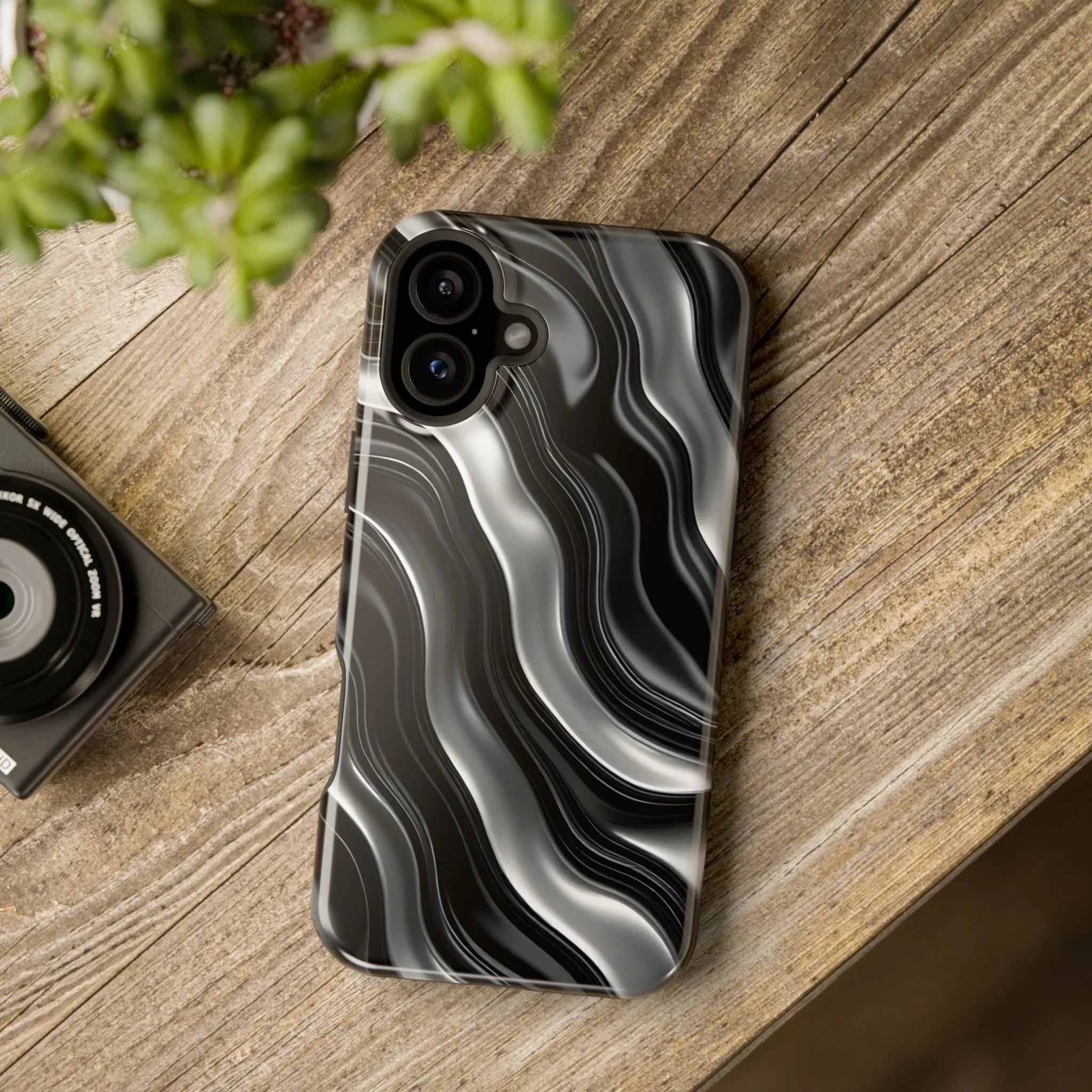Wavy Illusion Marble Phone Case for iPhone 13-17 - KARARMDESIGN