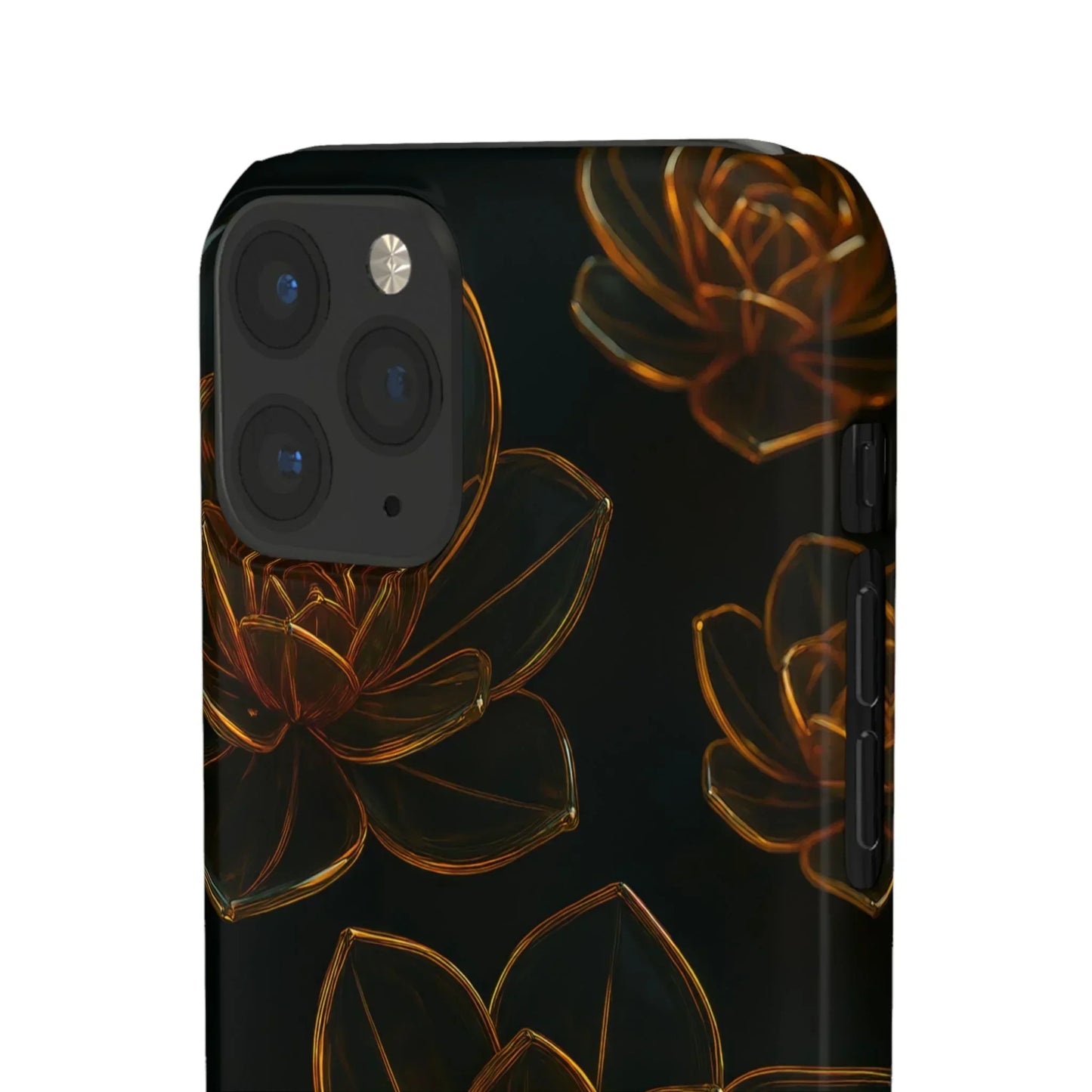Glass Flower Phone Case for iPhone 7-16 and Galaxy S10-S24 Models