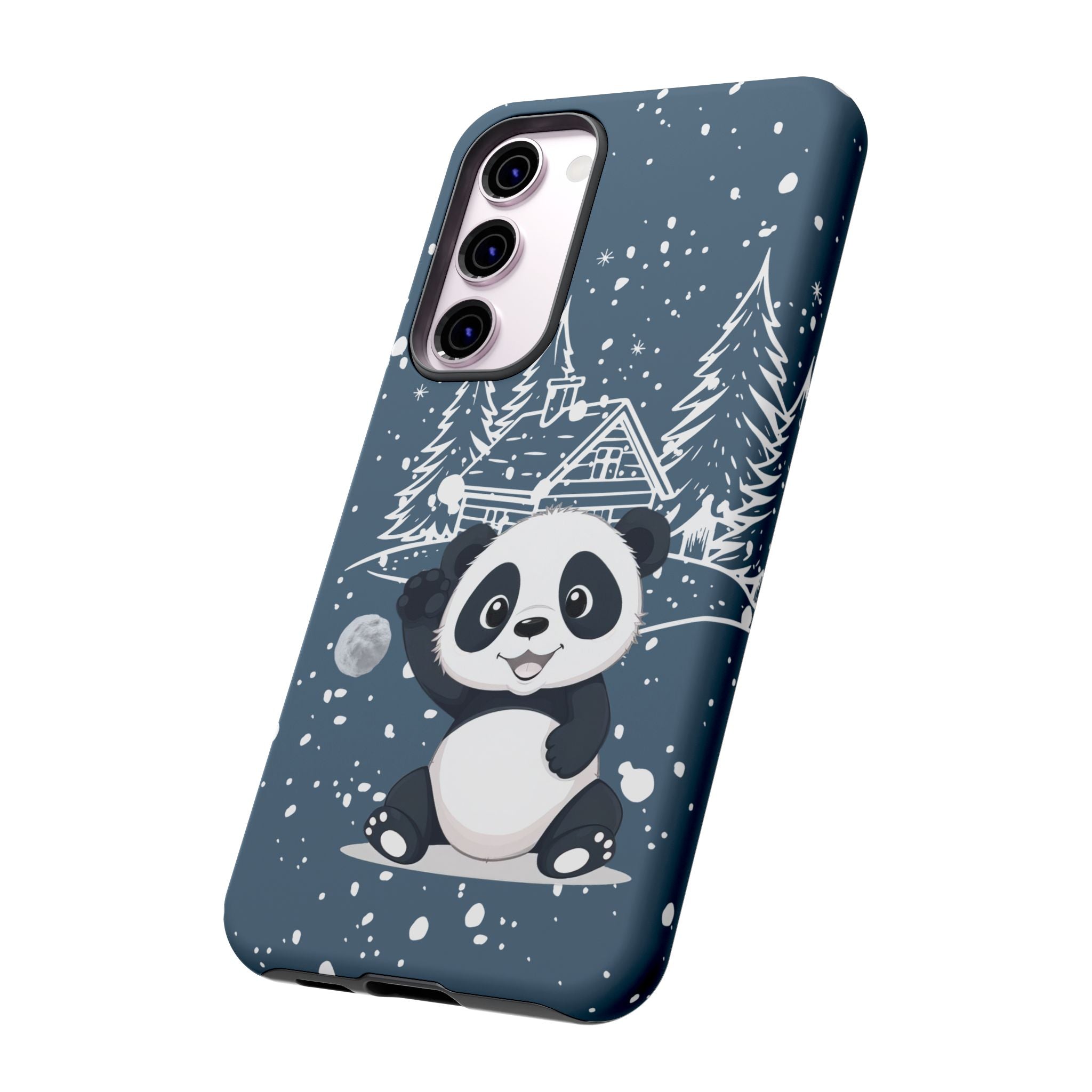 Cute Panda Phone Case for Samsung Galaxy S20–S26 & Google Pixel 6–9
