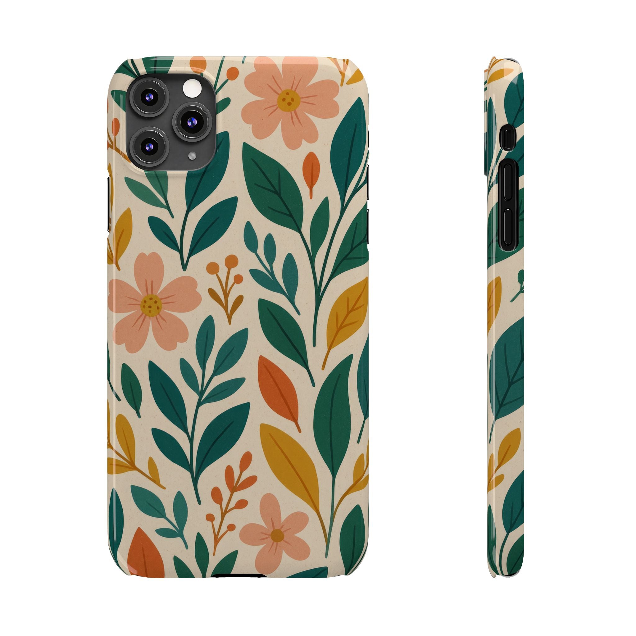 Floral Harmony Phone Case for iPhone 11-17