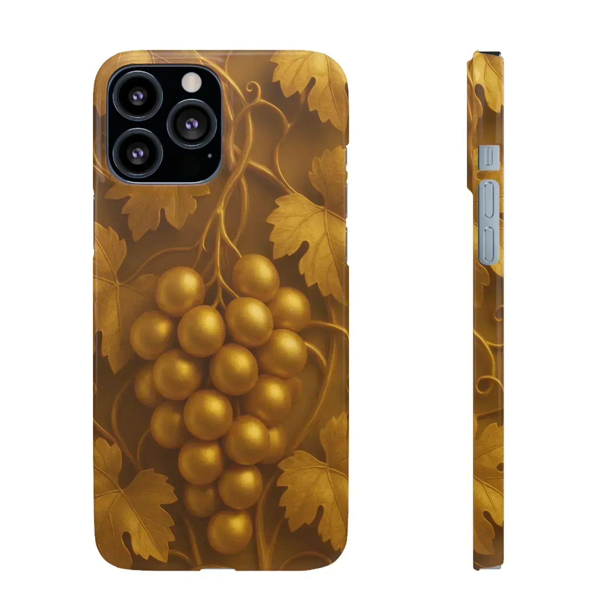 Golden Grapes Phone Case for iPhone 8–16 - KARARMDESIGN