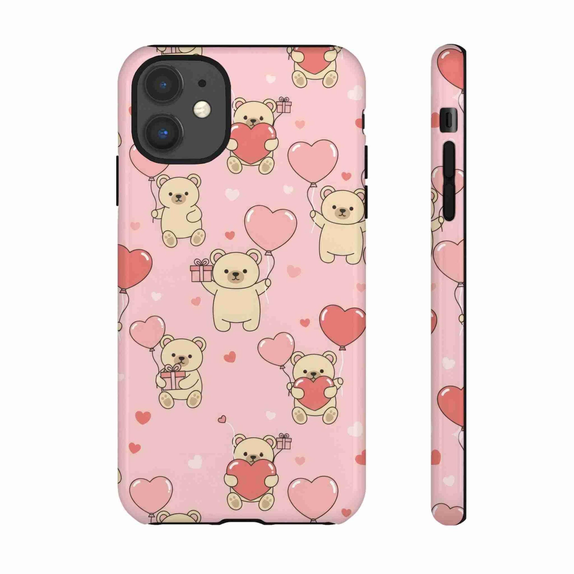 Teddy's Valentine Parade Phone Case for iPhone 11-17 and Galaxy S21-S25 - KARARMDESIGN
