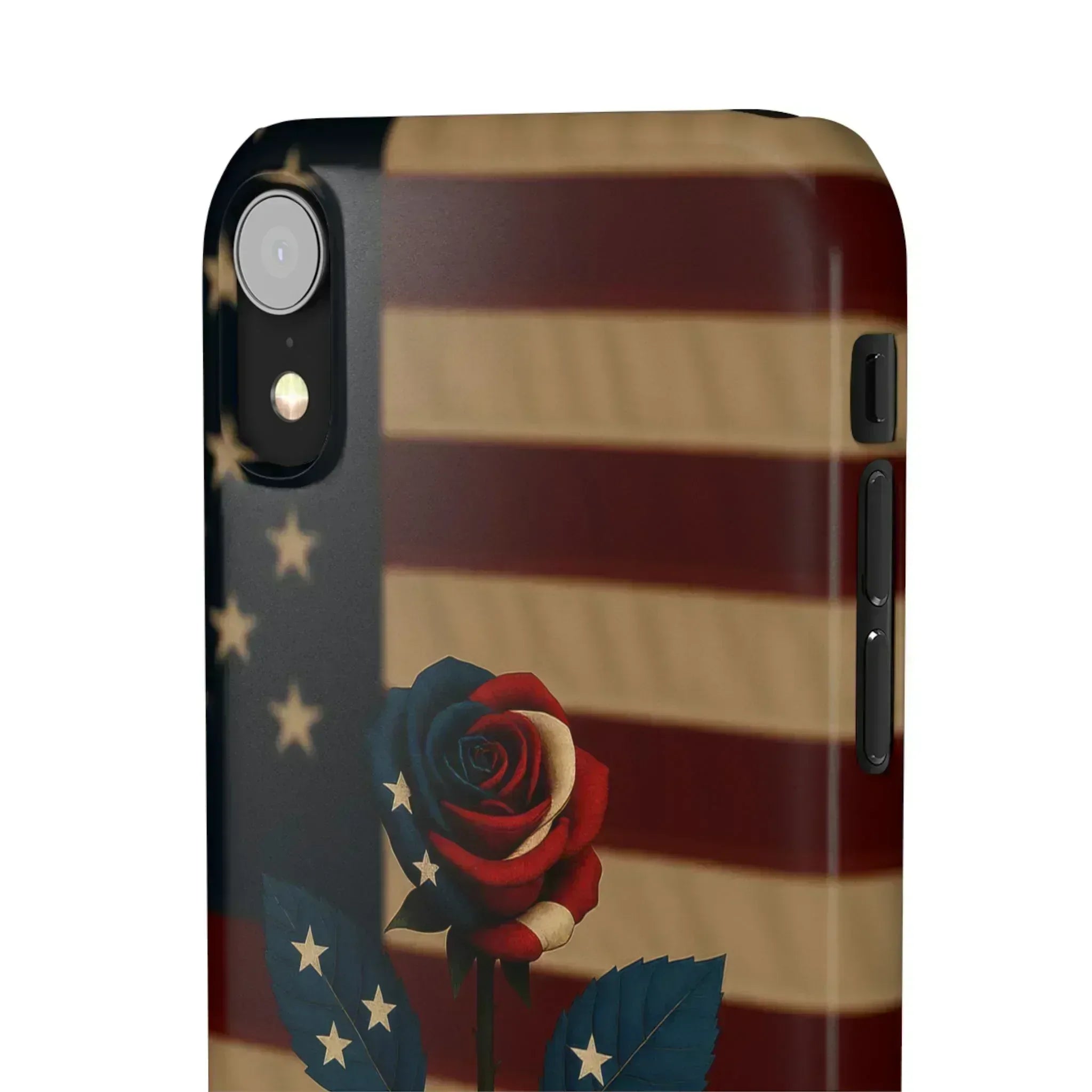 American Rose Flag Phone Case for iPhone 8-16 and Galaxy S10-S24 - KARARMDESIGN