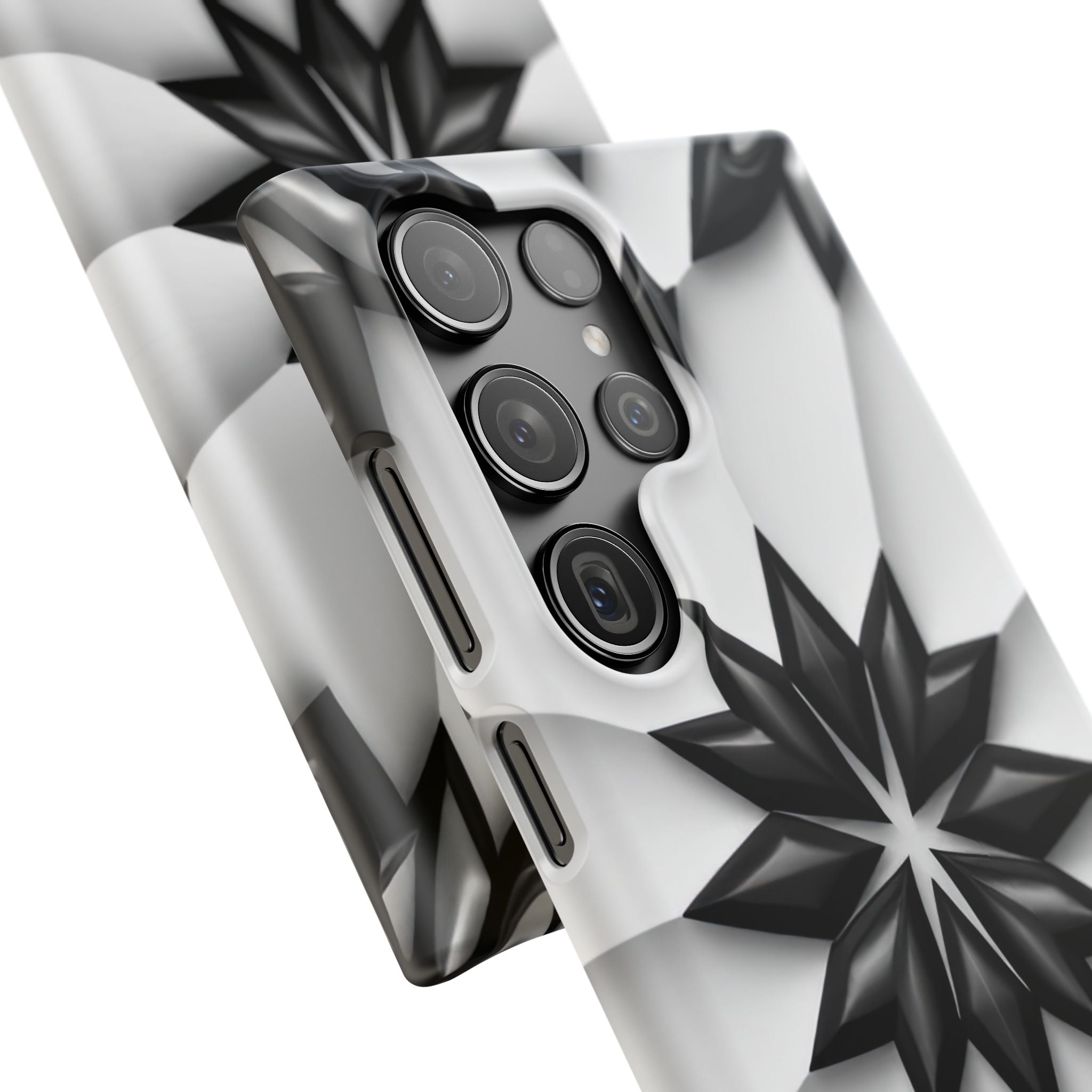 Black & White Geometric Snap Case for iPhone & Samsung Galaxy