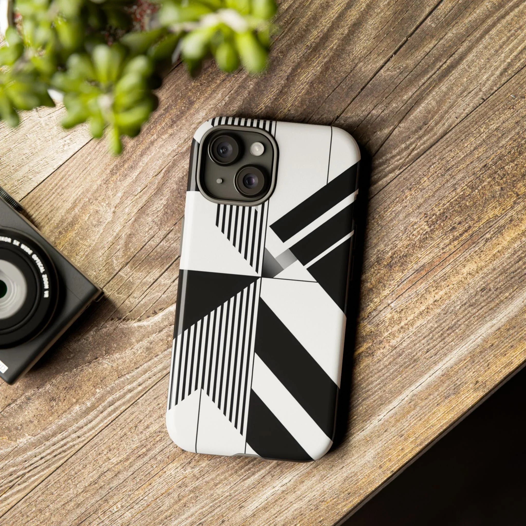 Monochrome Tough Phone Case for iPhone 11-16 and Galaxy S20–S25 - KARARMDESIGN