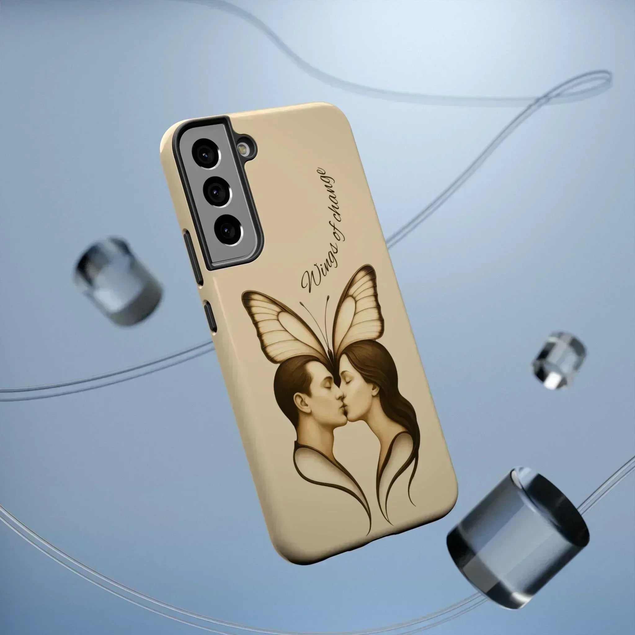 Romantic Butterfly Couple Phone Case for iPhone 12-16 and Galaxy S21-S22 - KARARMDESIGN