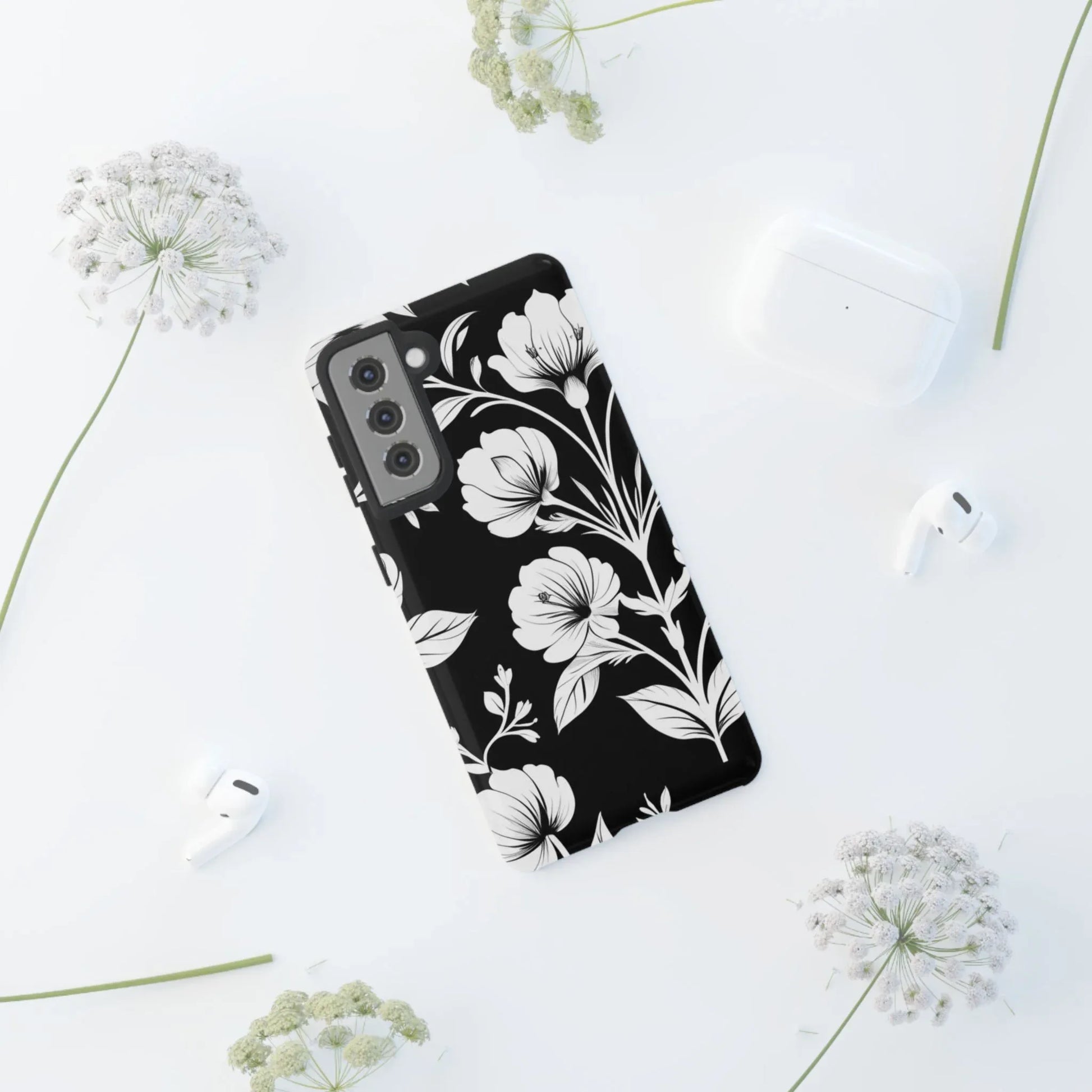 Elegant Floral Phone Case for Galaxy S20-S25 - KARARMDESIGN